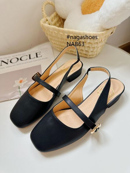  BÚP BÊ NAGASHOES BÍT MŨI PHỐI QUAI NGANG ĐÍNH KHÓA VUÔNG 2P NAB63 