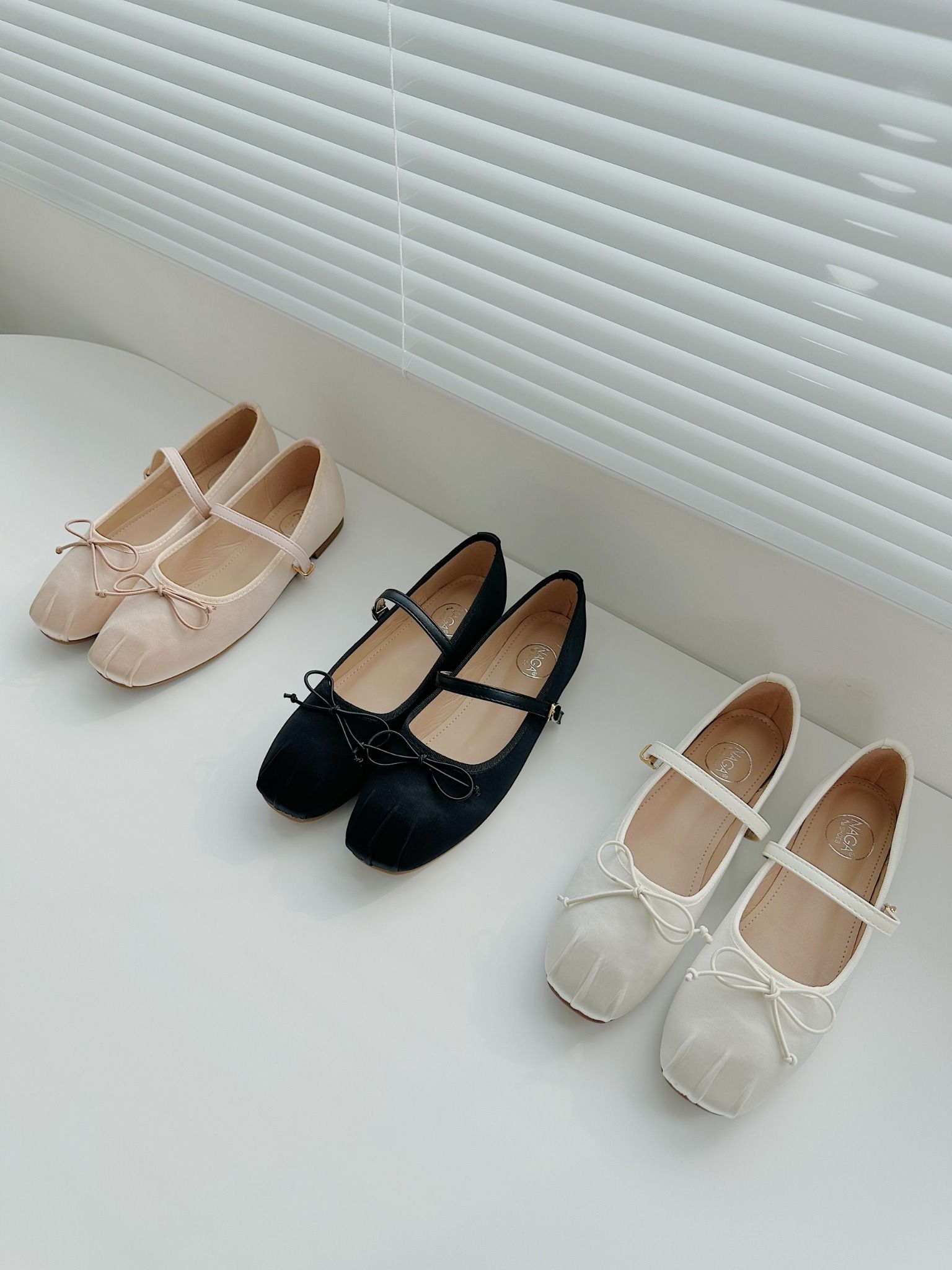  GIÀY BÚP BÊ NAGASHOES BALLETCORE THẮT NƠ NAB74 