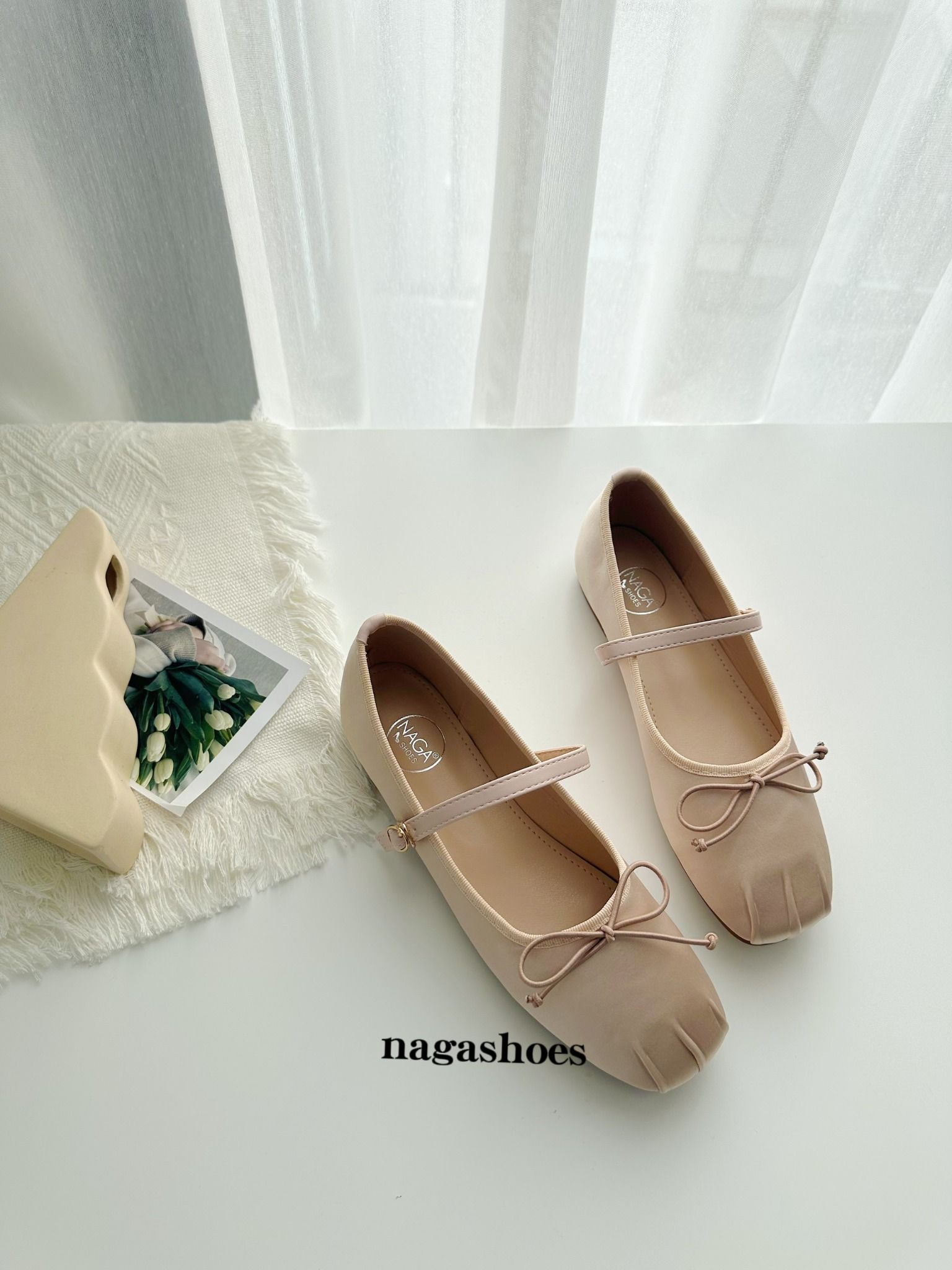  GIÀY BÚP BÊ NAGASHOES BALLETCORE THẮT NƠ NAB74 