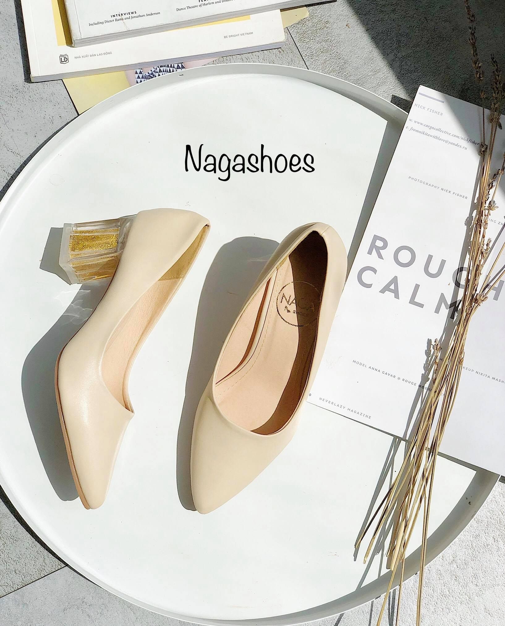 Cao Gót Mũi Nhọn Gót Kim Tuyến NAC126