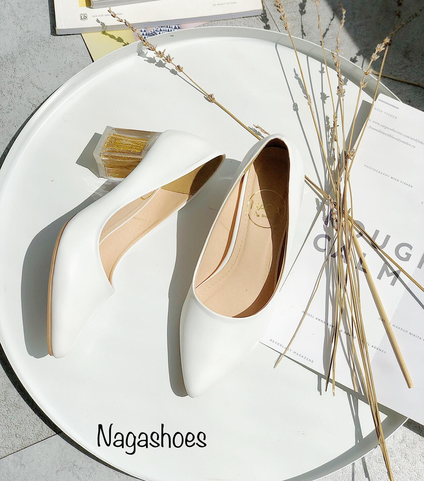 Cao Gót Mũi Nhọn Gót Kim Tuyến NAC126