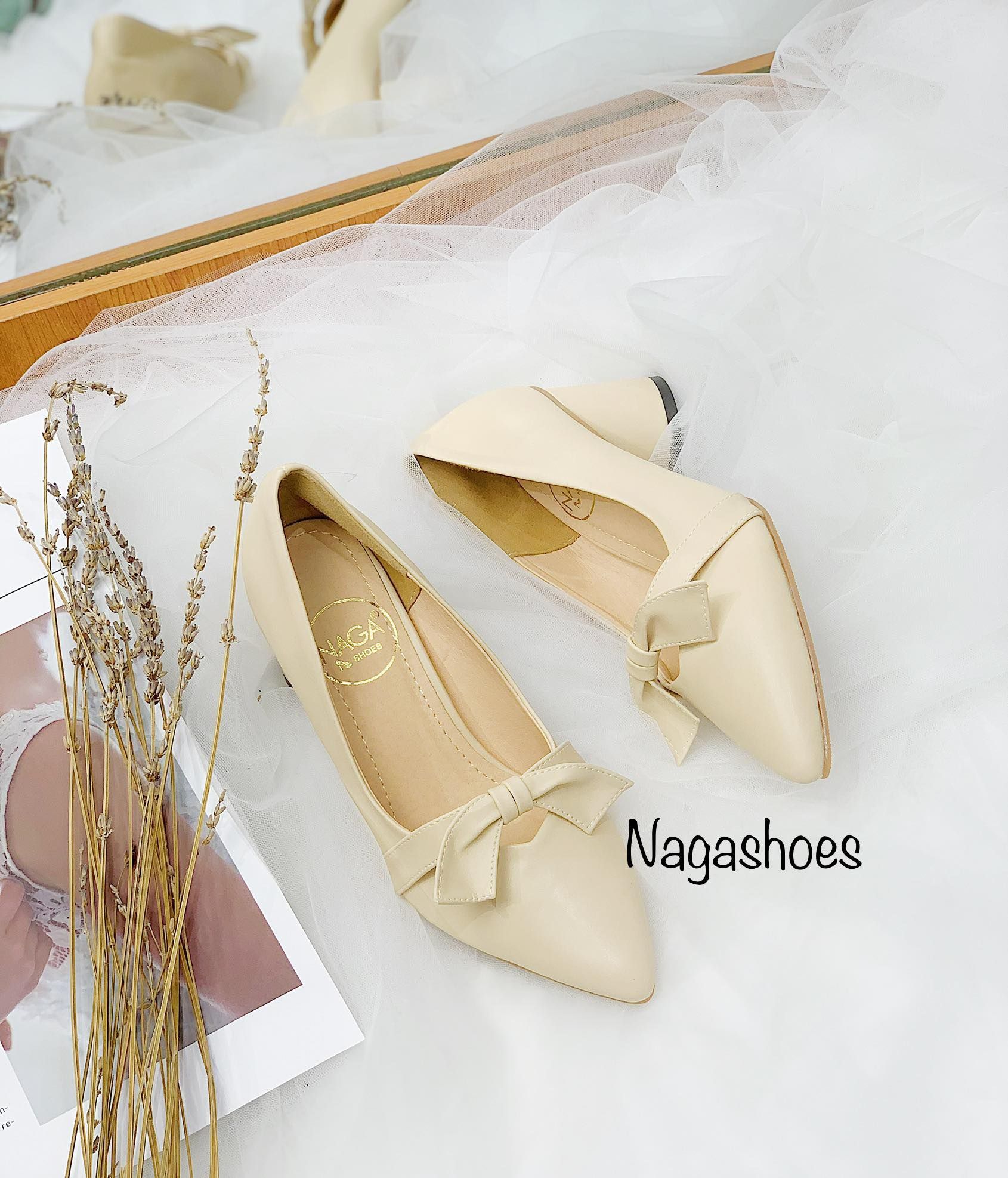 Cao Gót Mũi Nhọn Nơ 5P NAC131