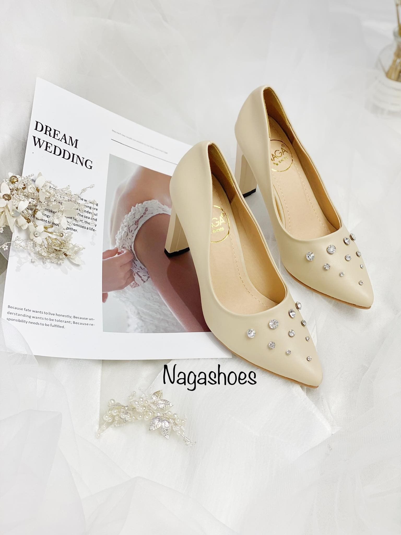 CAO GÓT MŨI NHỌN ĐÍNH NGỌC 9P NAC138