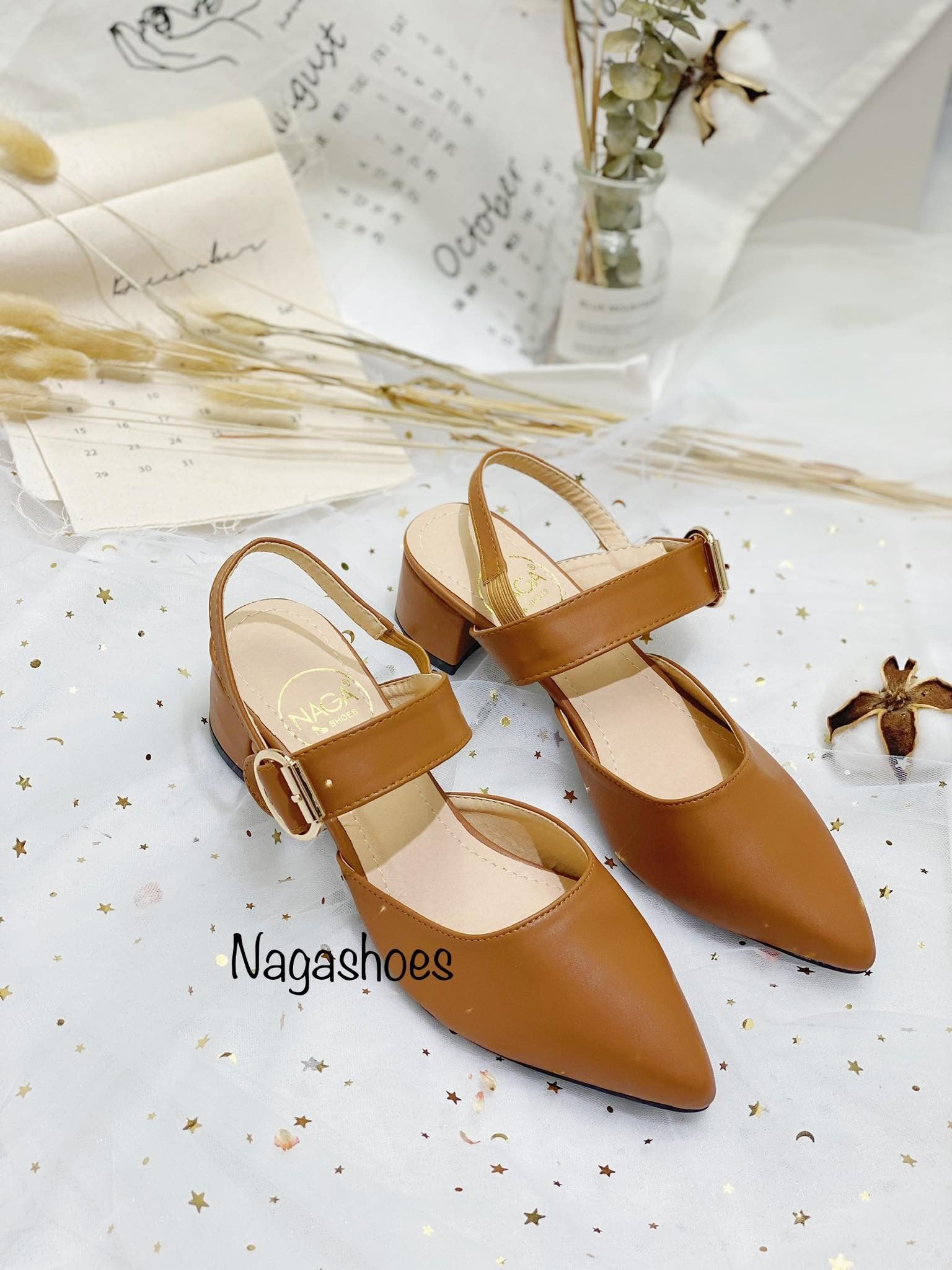 Cao Gót Mũi Nhọn Phối Khóa 3P NAC143