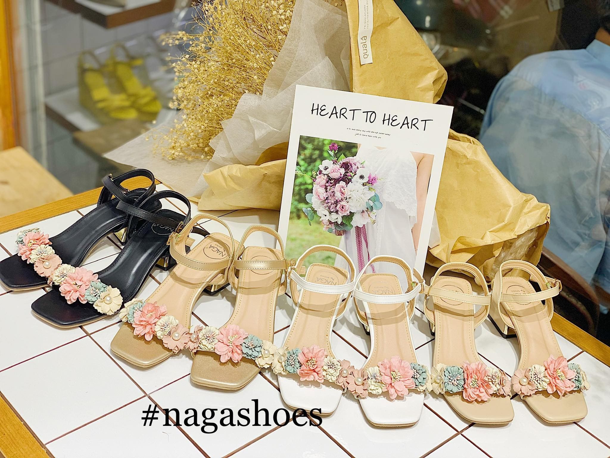 CAO GÓT QUAI NGANG ĐÍNH BÔNG 5P NAC158