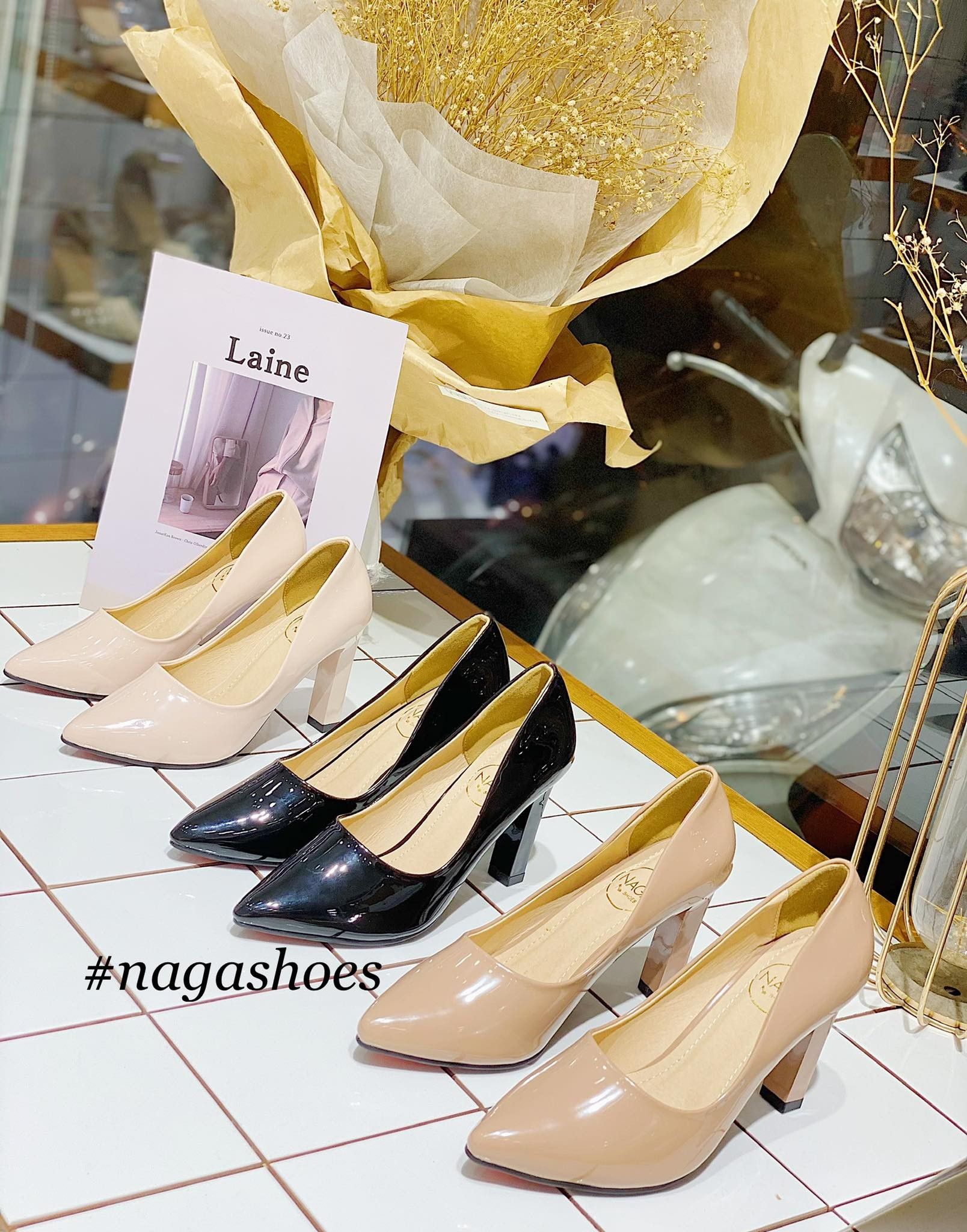 GIÀY CAO GÓT MŨI NHỌN CLASSIC 9P NAC176