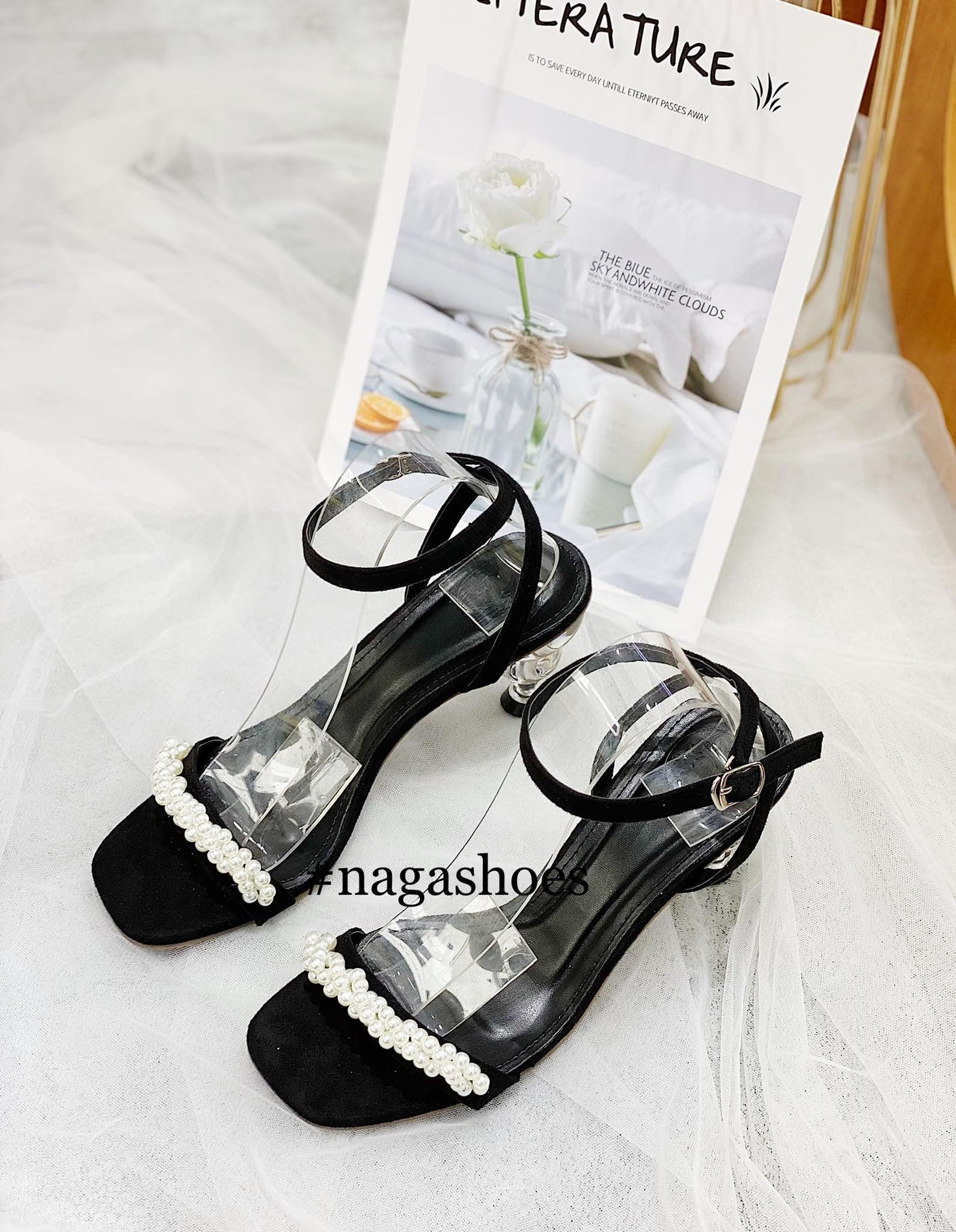 CAO GÓT QUAI ĐÍNH NGỌC TRAI ĐẾ XOẮN 7P NAC183