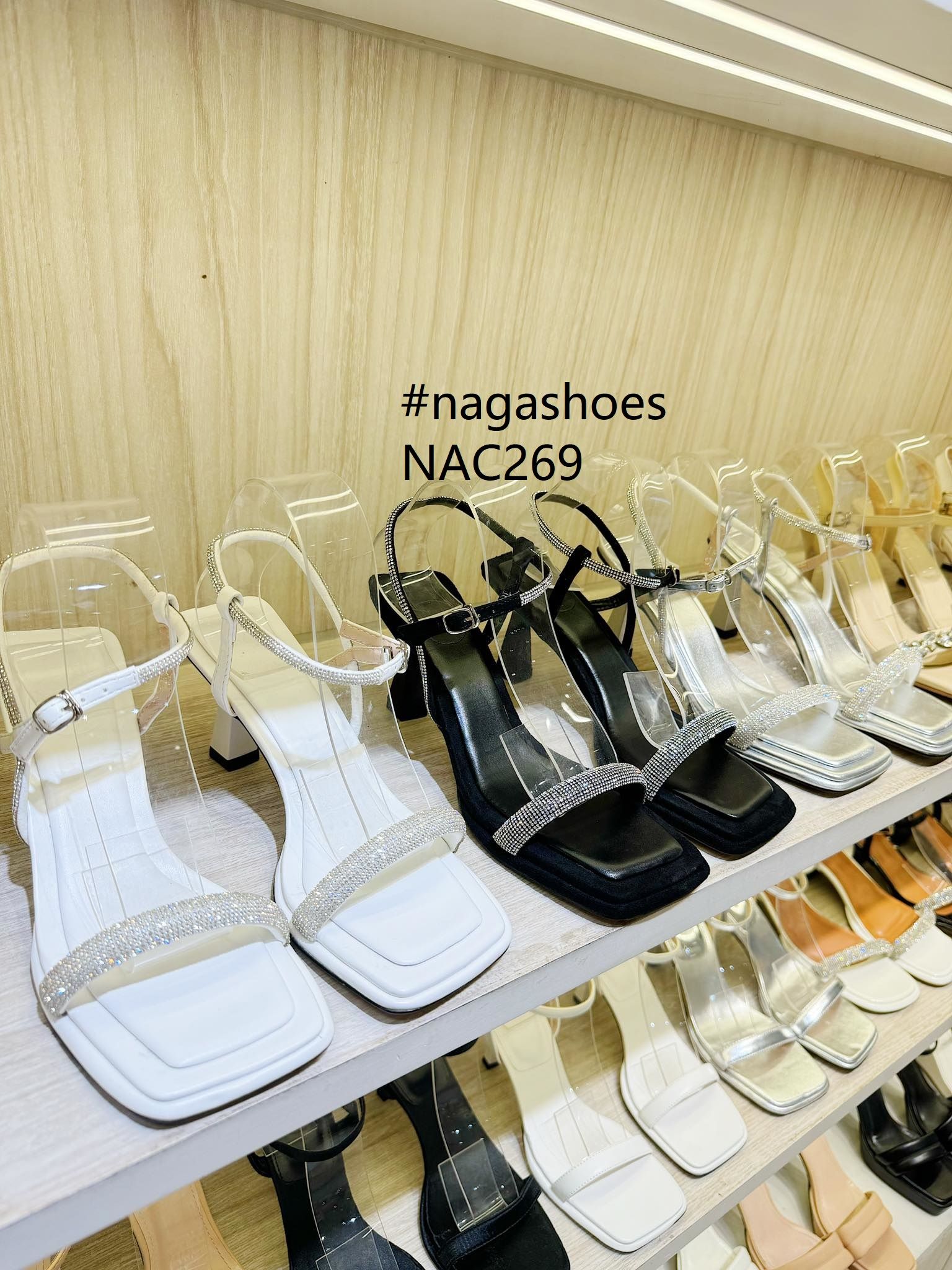  CAO GÓT NAGASHOES QUAI NGANG ĐÍNH ĐÁ GÓT NHỌN 7P NAC269 