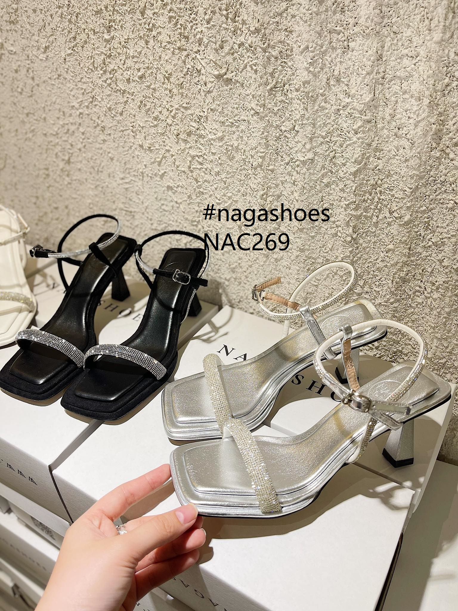  CAO GÓT NAGASHOES QUAI NGANG ĐÍNH ĐÁ GÓT NHỌN 7P NAC269 