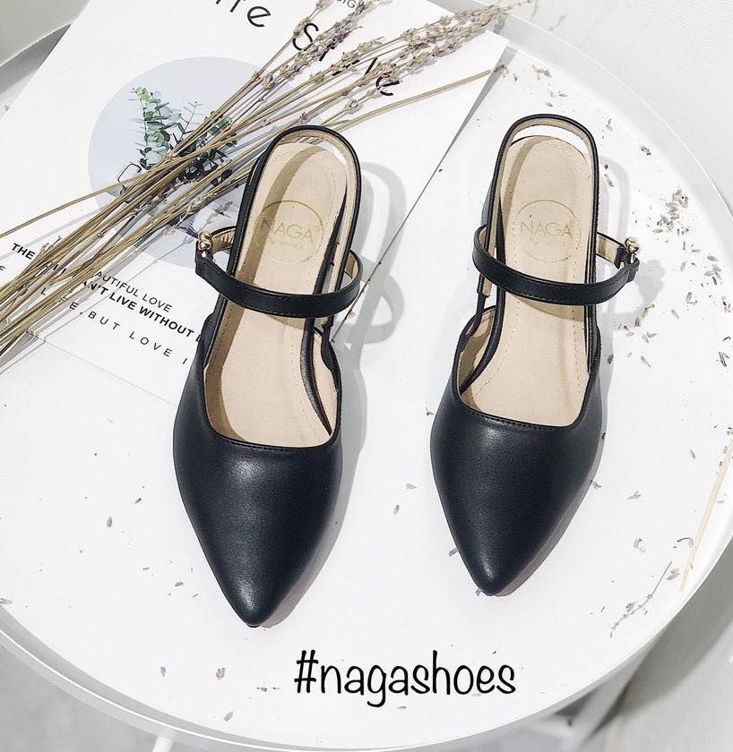 Giày Cao Gót Thấp Mũi Nhọn Cao 3 Phân NAC26