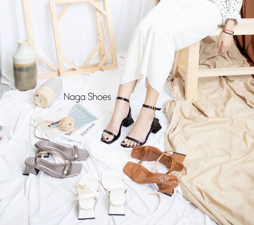 Giày Cao Gót Quai Ngang Mảnh 5P NAC88
