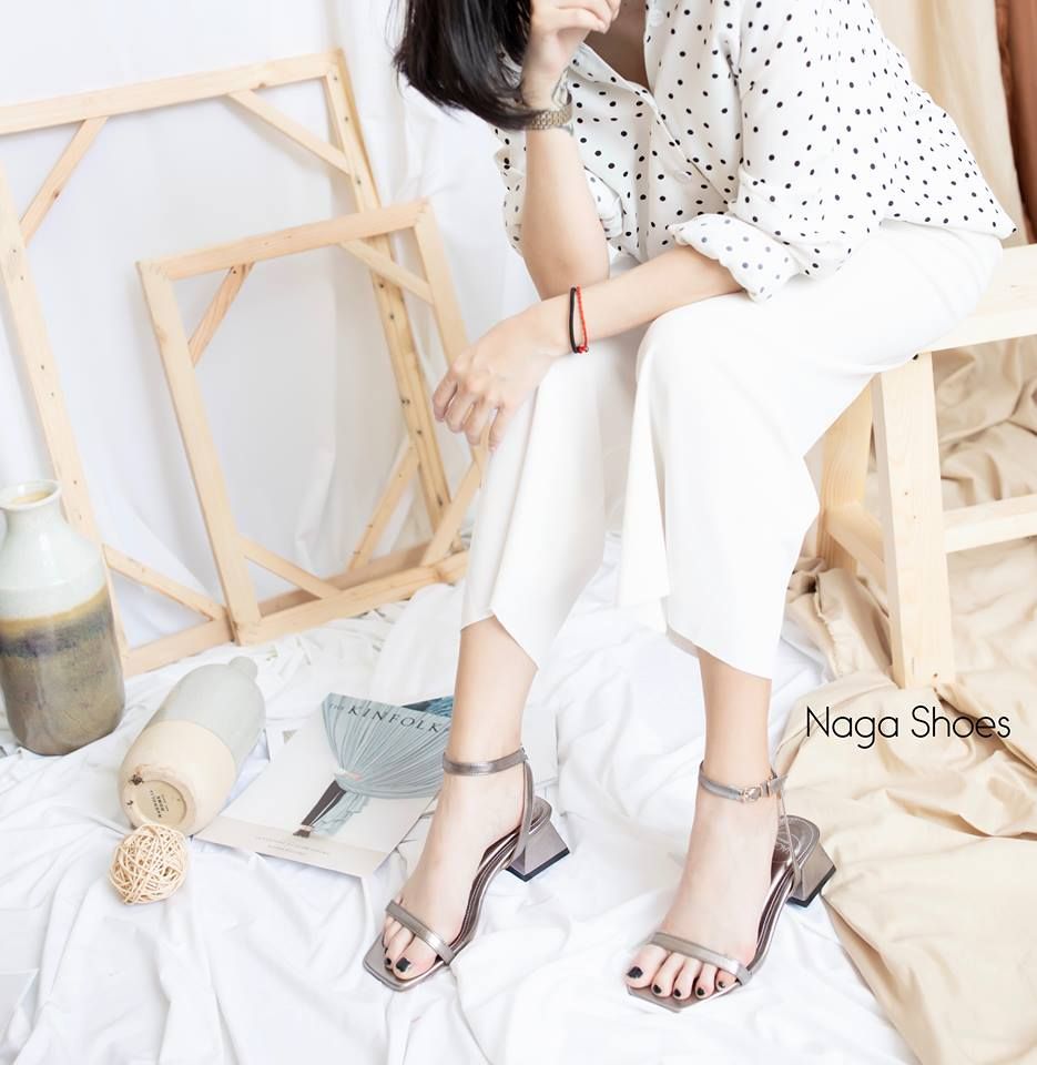 Giày Cao Gót Quai Ngang Mảnh 5P NAC88