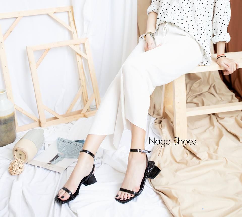 Giày Cao Gót Quai Ngang Mảnh 5P NAC88
