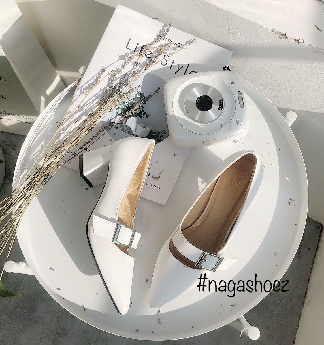 Giày Cao Gót Nagashoes Mũi Nhọn Khóa Ngang 6P NAC90