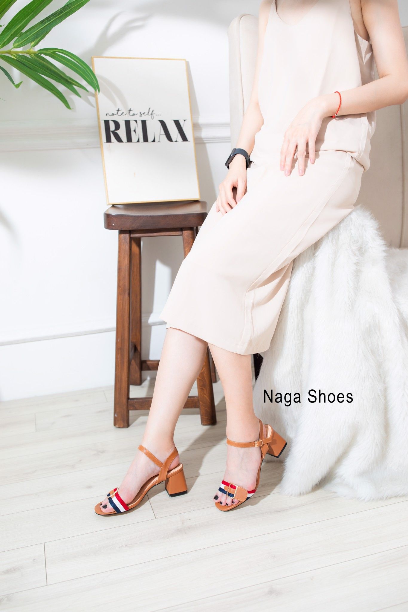 Giày Cao Gót Nagashoes Quai Ngang 3 Màu 6P NAC91