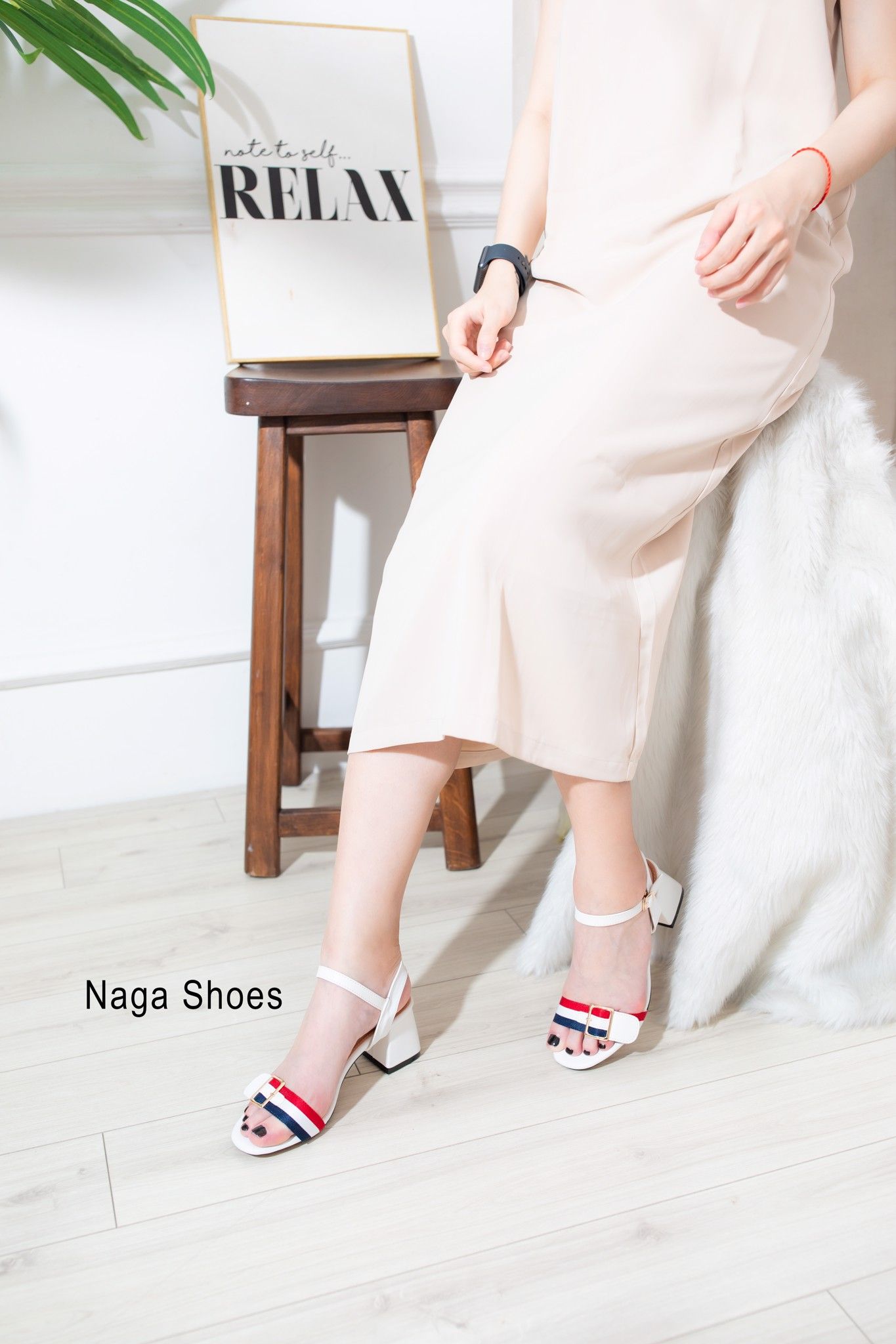 Giày Cao Gót Nagashoes Quai Ngang 3 Màu 6P NAC91