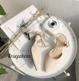  Giày Cao Gót Nagashoes Mũi Nhọn Hở Gót 5P NAC93 