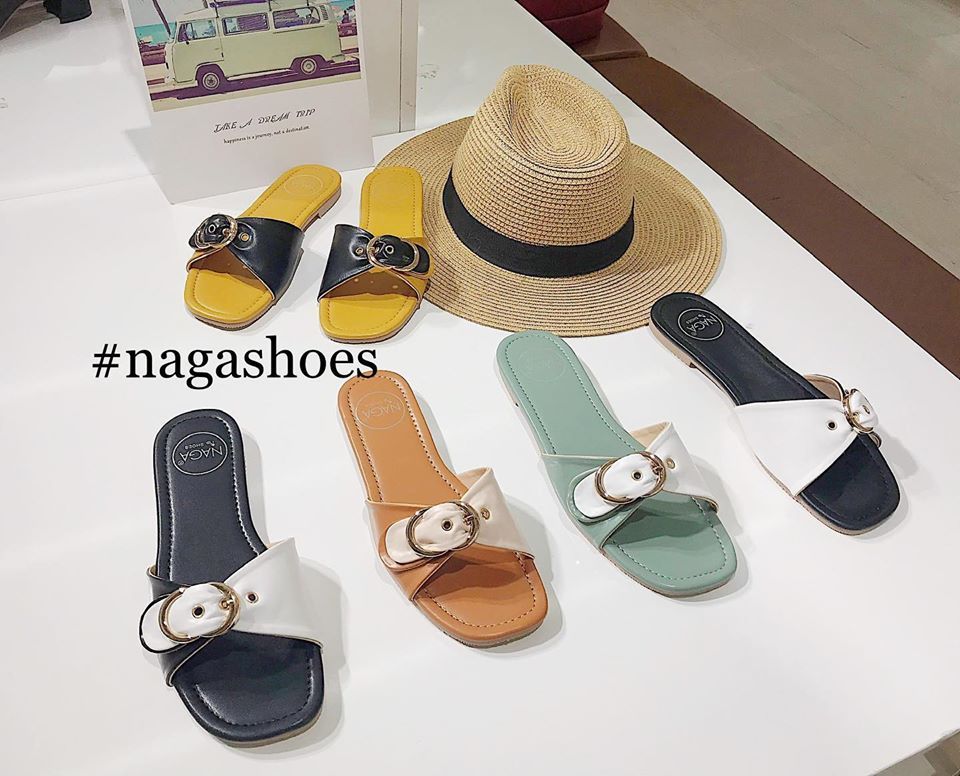 Dép Quai Ngang 2 Màu Phối Khoá NAD132
