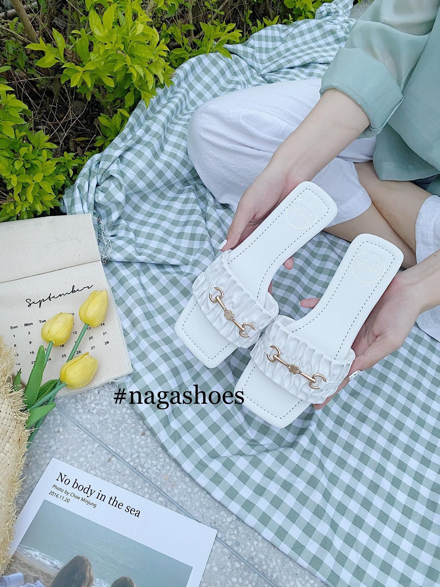 DÉP MŨI VUÔNG QUAI NHÚN PHỐI KHÓA NAD139