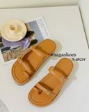  DÉP NAGASHOES ĐẾ BÁNH MÌ 2 QUAI NGANG PHỐI KHÓA NHỎ 4P NAD234 