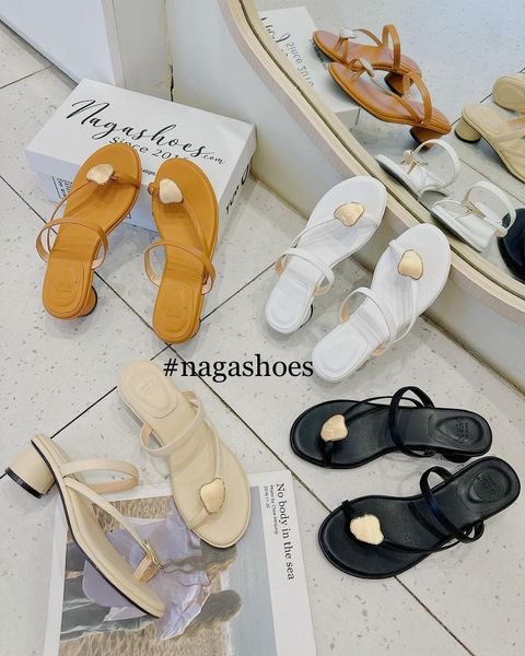  DÉP NAGASHOES MŨI TRÒN XỎ NGÓN ĐÍNH PHỤ KIỆN 4P NAD254 