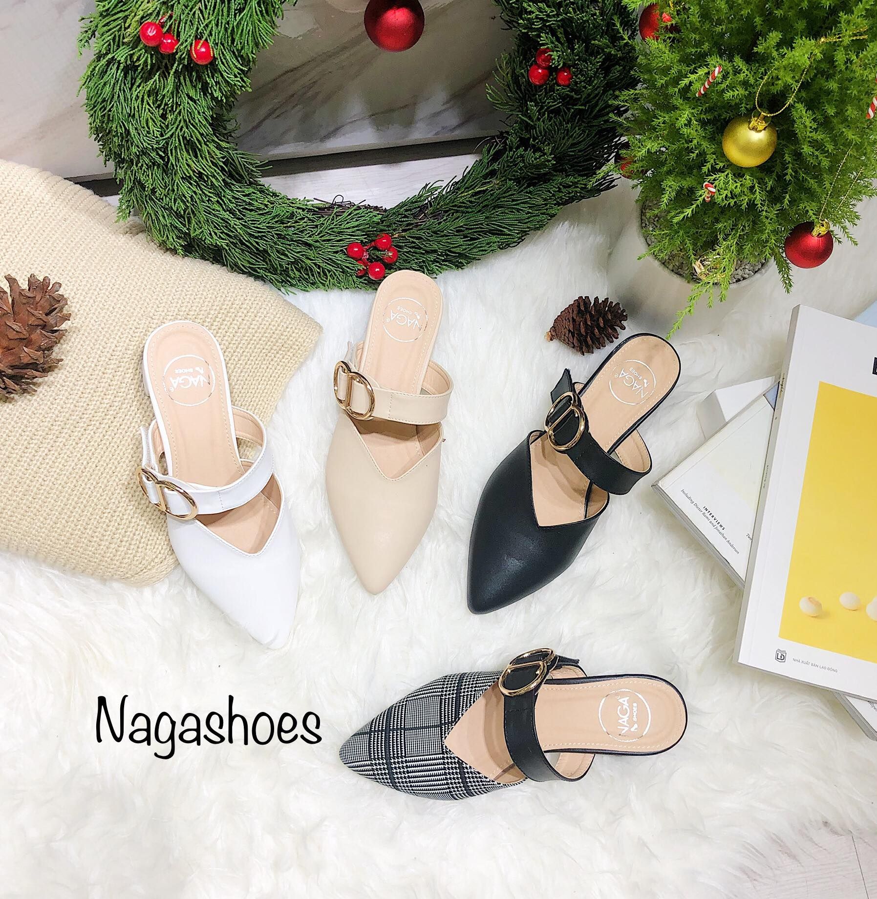 Dép Mũi Nhọn Khóa Tròn NAD41