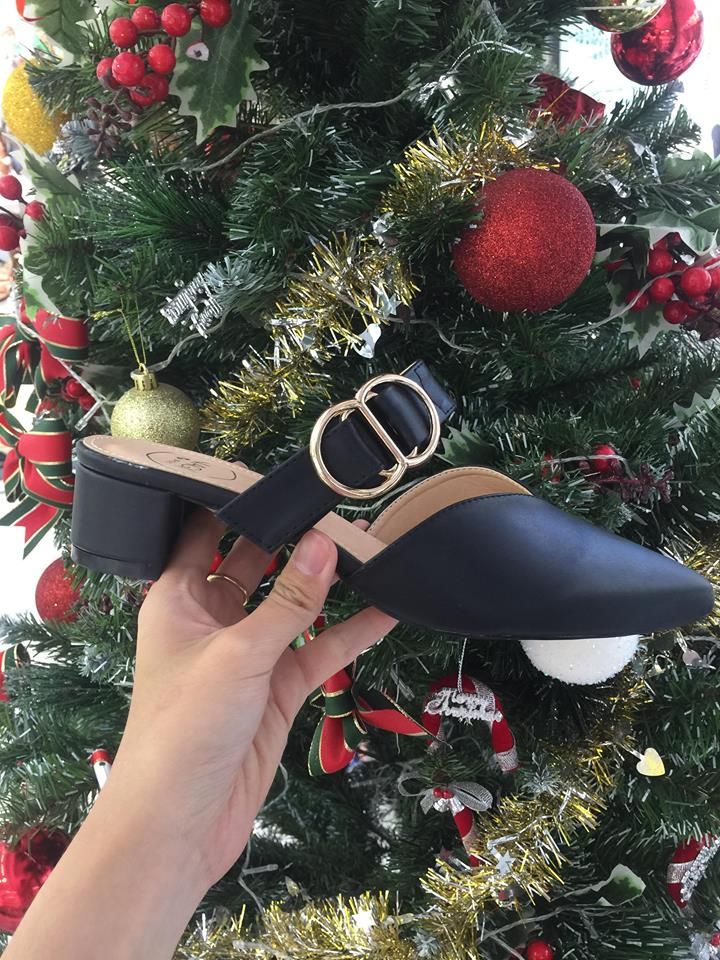 Dép Mũi Nhọn Khóa Tròn NAD41