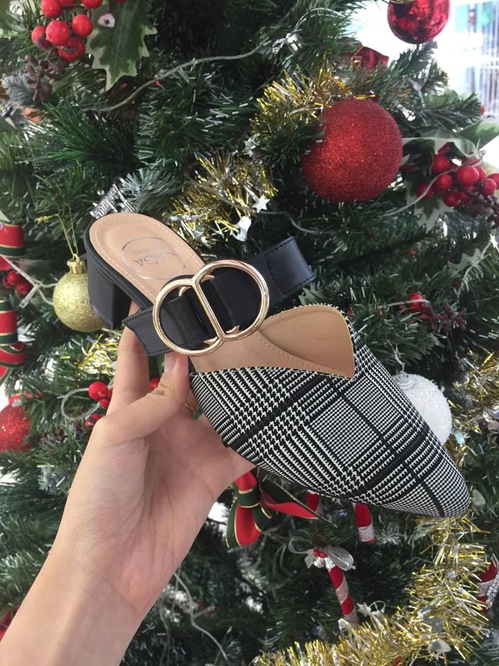 Dép Mũi Nhọn Khóa Tròn NAD41