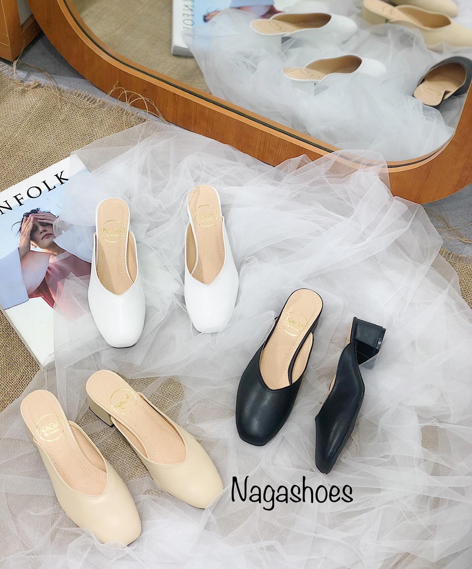 Dép Sục Trơn Mũi Vuông NAD76