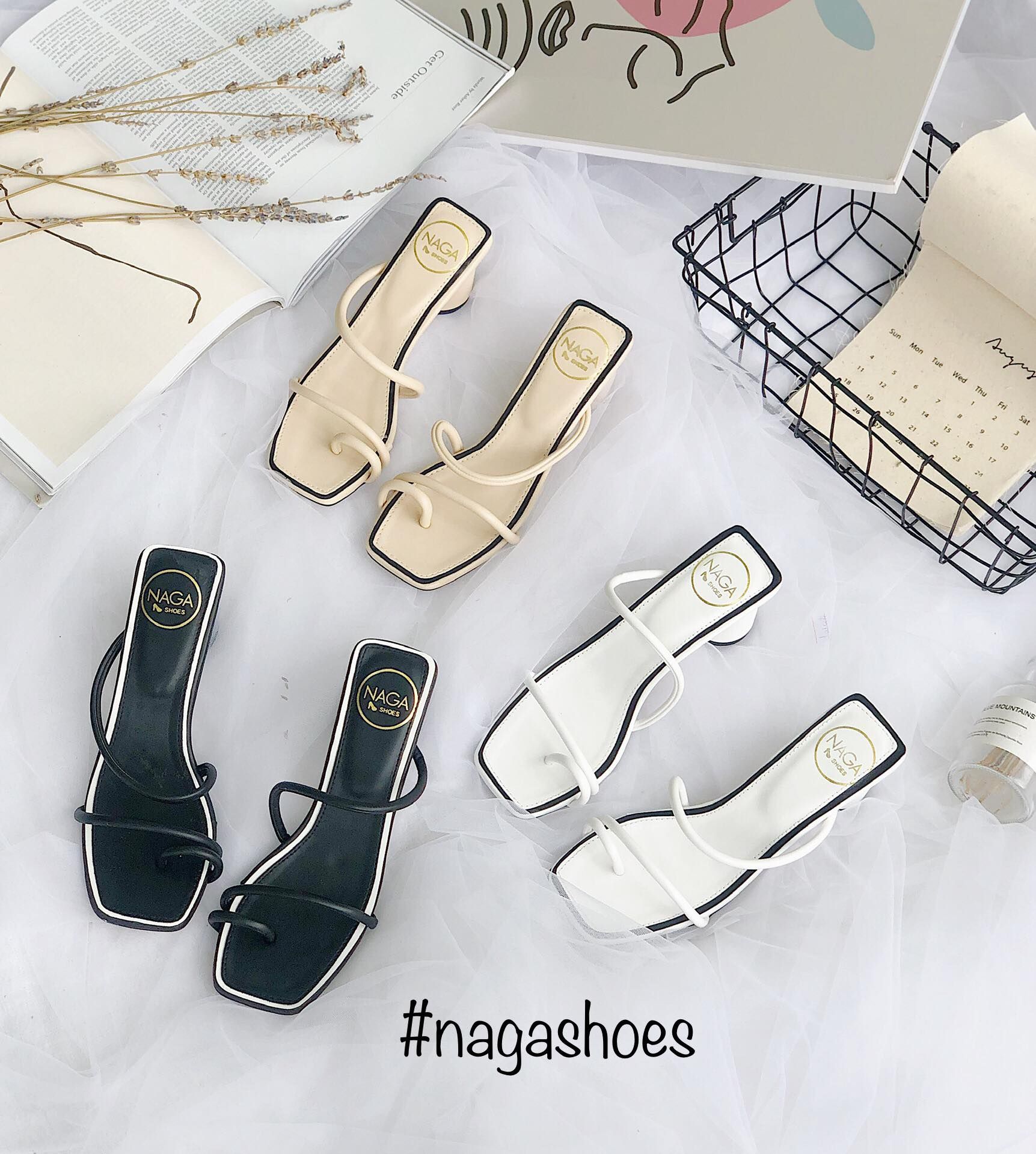 Dép Xỏ Ngón 2 Quai Gót Tròn NAD79