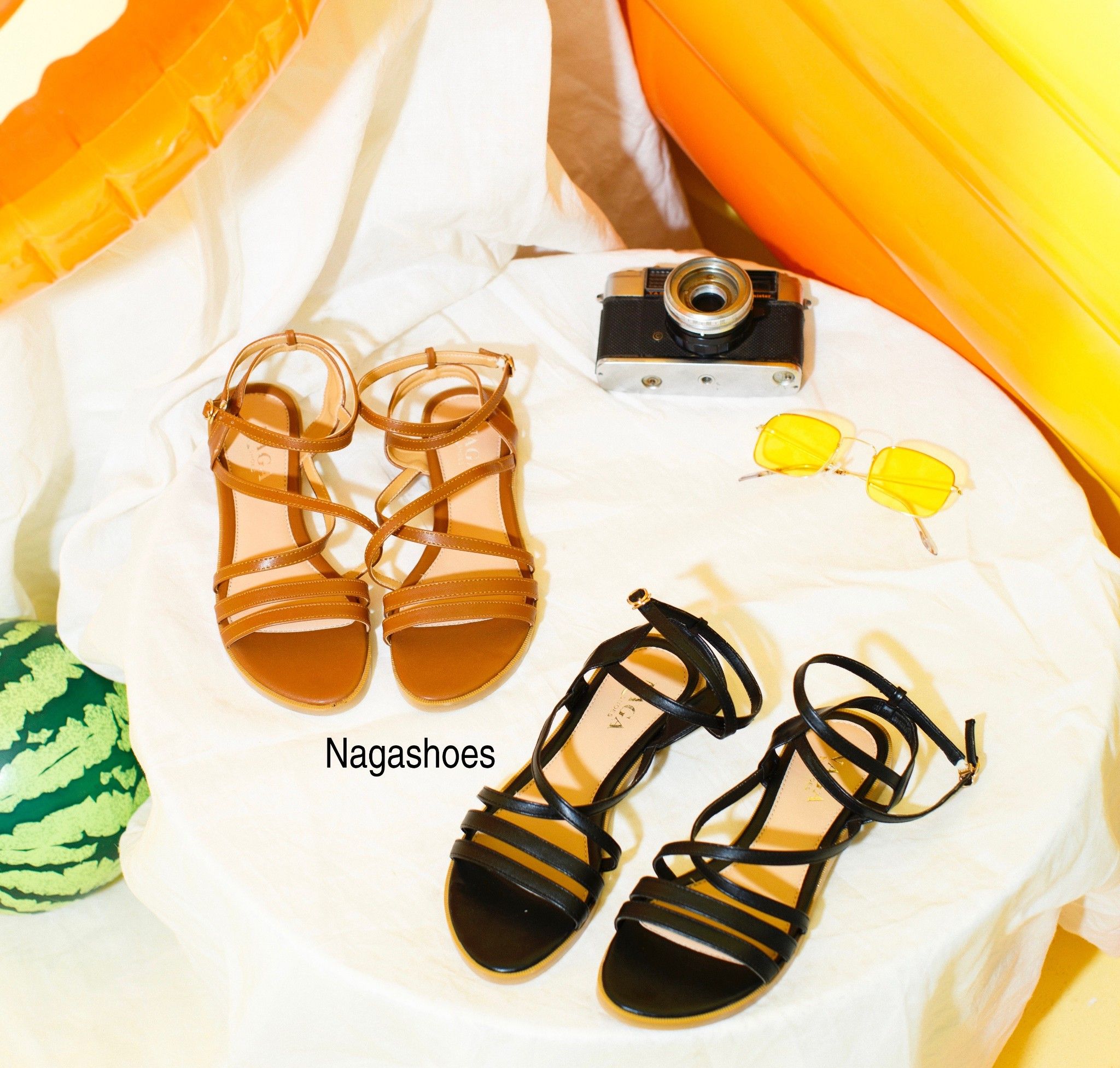 Giày Sandal Quai Ngang Mảnh Có Khóa NAS113