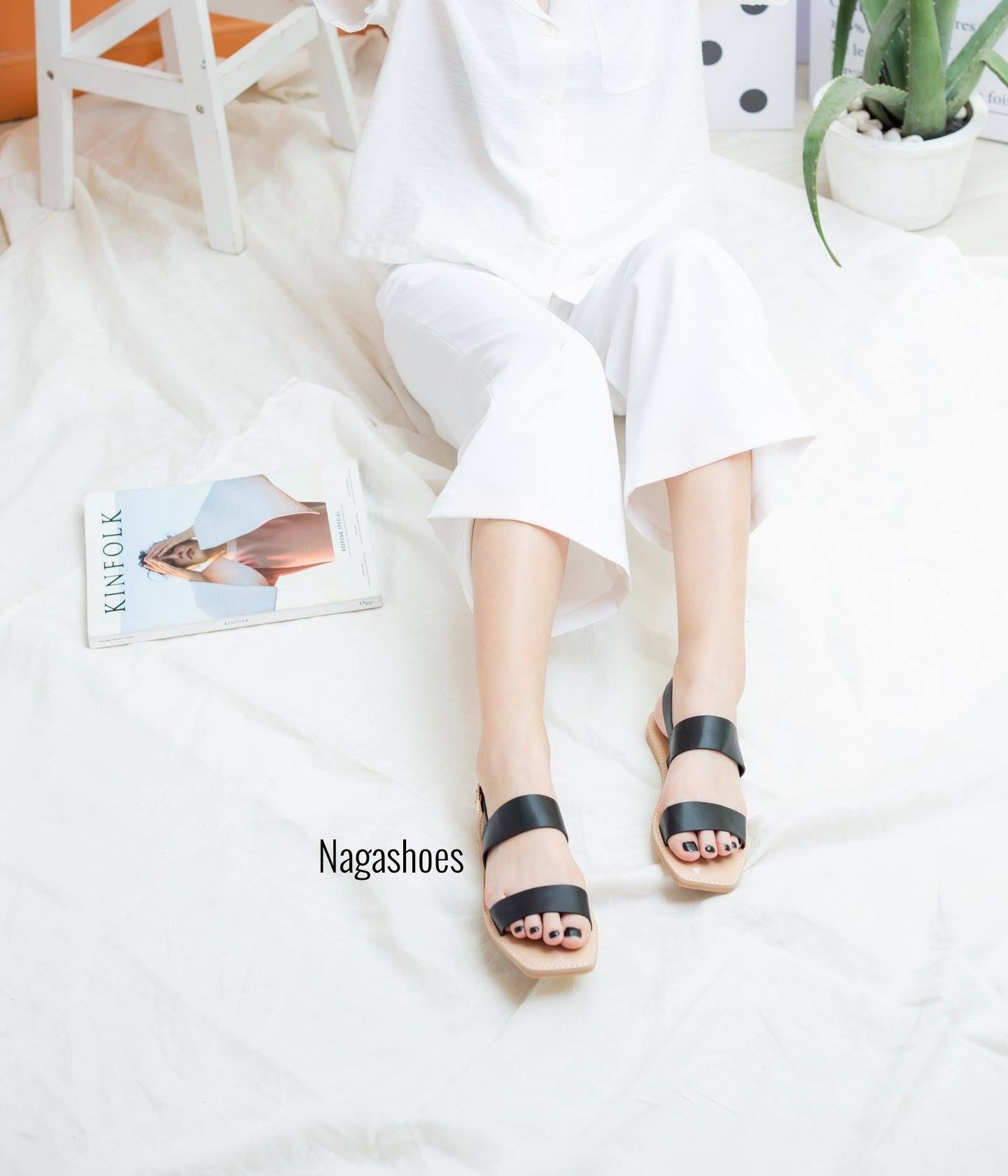 Giày Sandal Mũi Vịt 2 Quai NAS122
