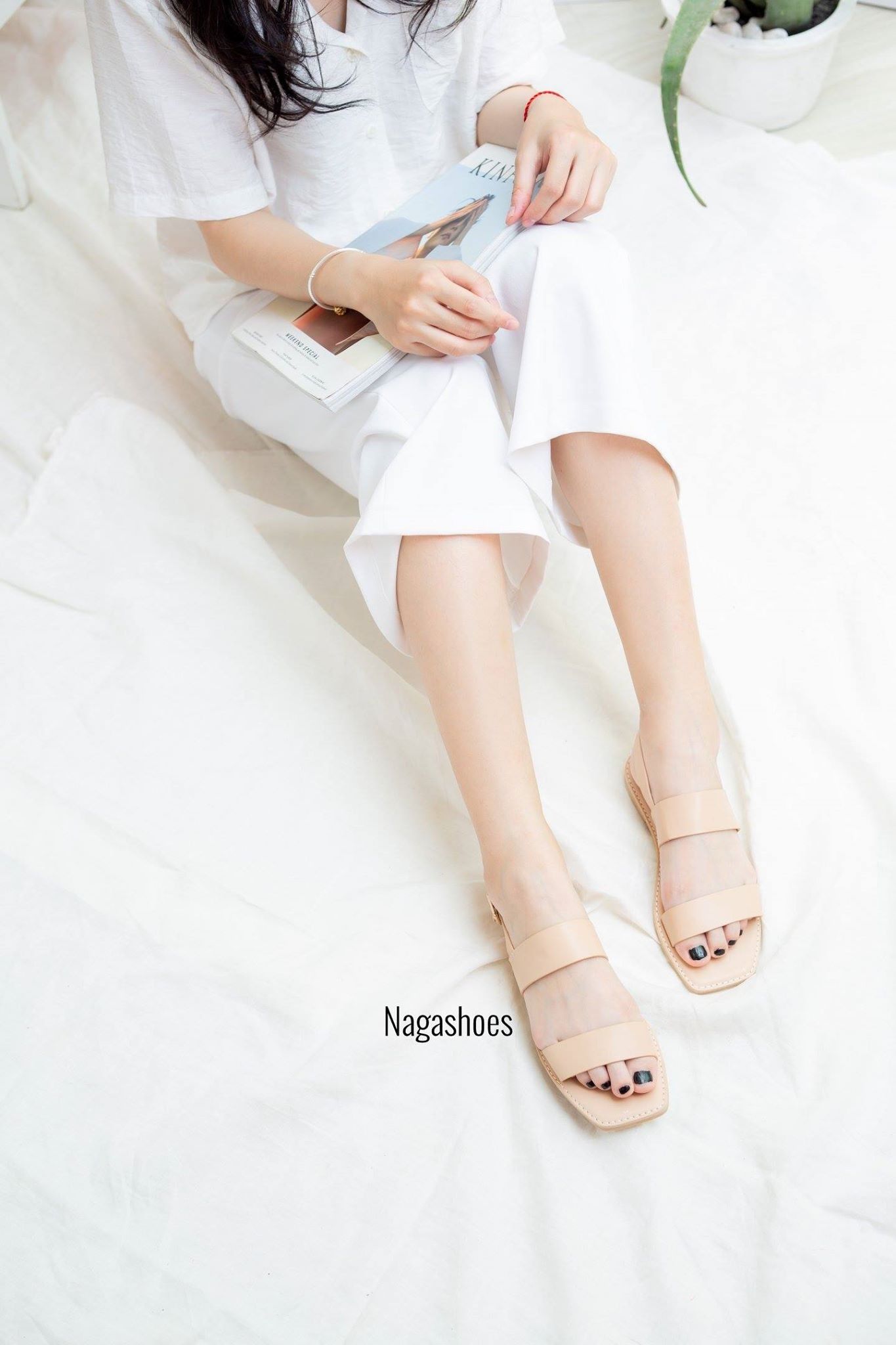 Giày Sandal Mũi Vịt 2 Quai NAS122