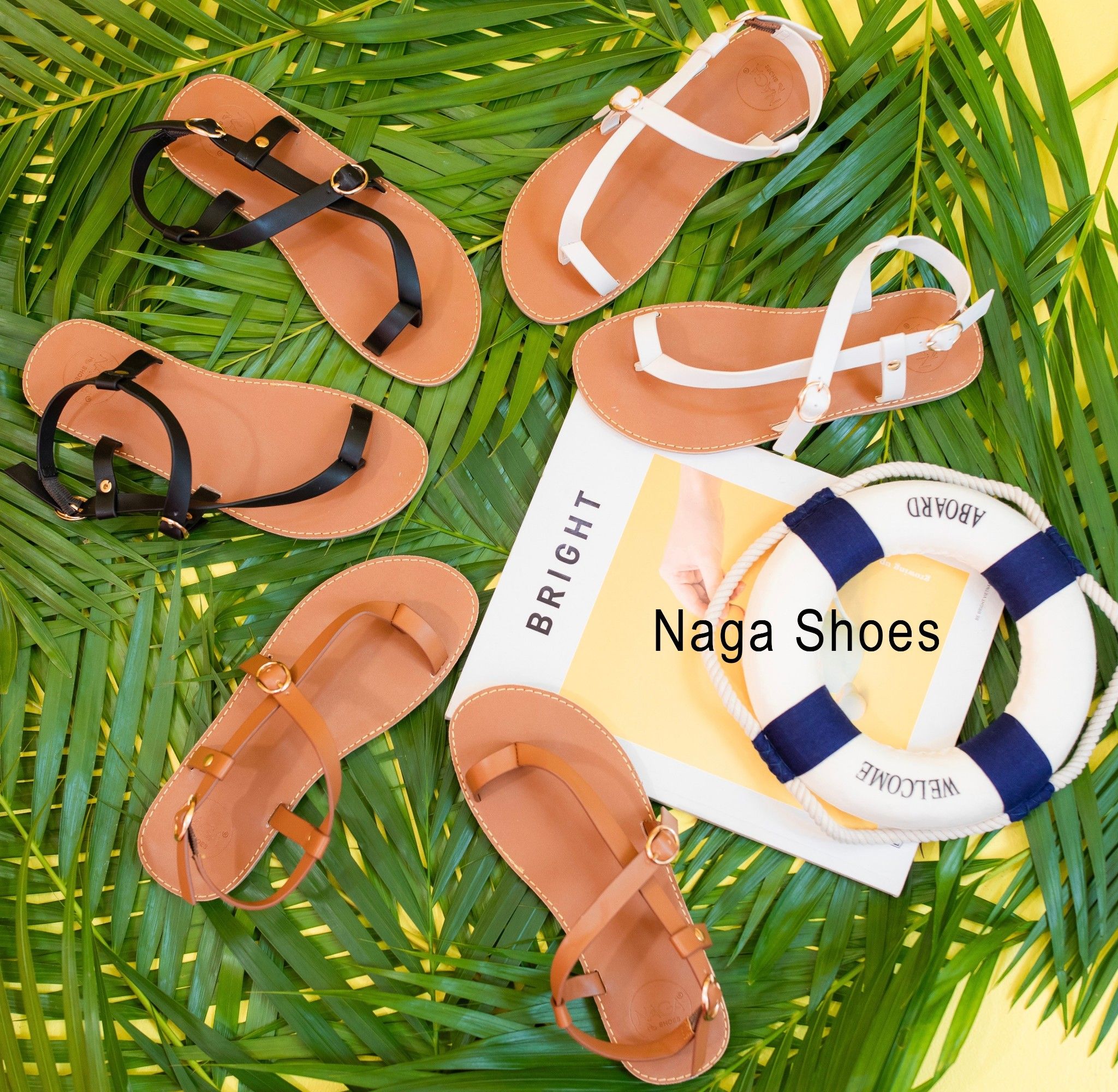 Giày Sandal Xỏ Ngón Quai Dọc Chéo NAS139