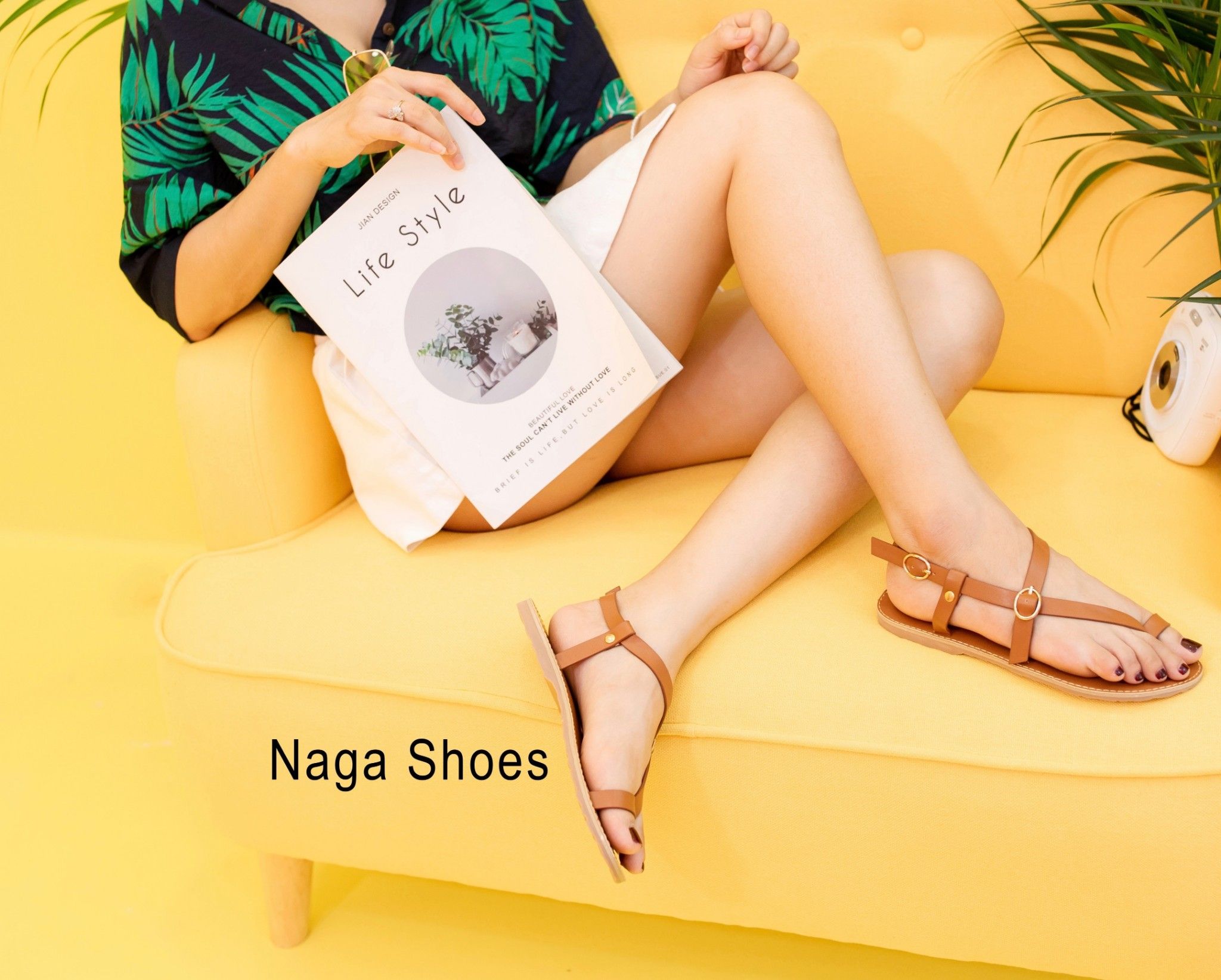 Giày Sandal Xỏ Ngón Quai Dọc Chéo NAS139