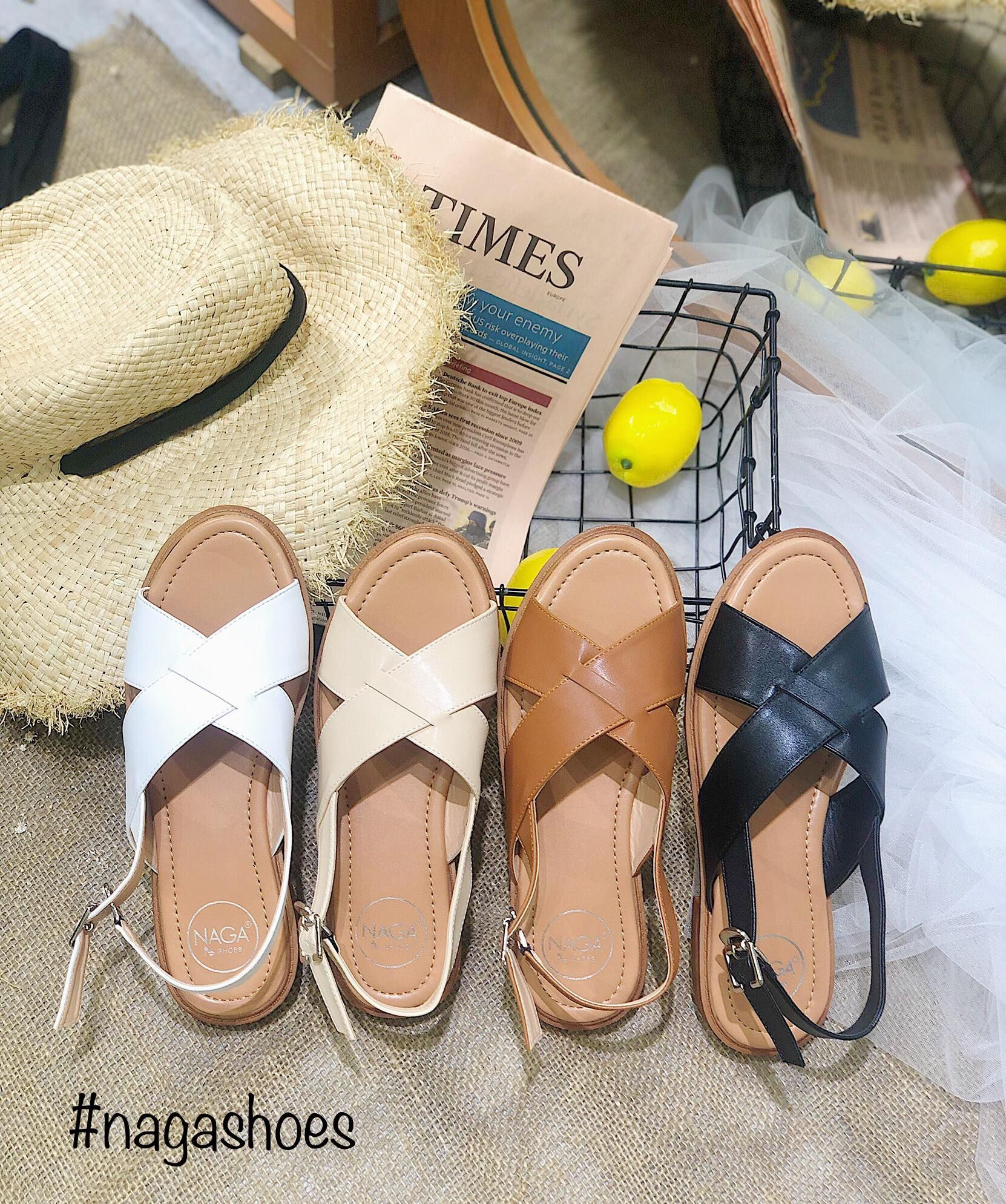 Giày Sandal Quai Chéo 2P NAS145