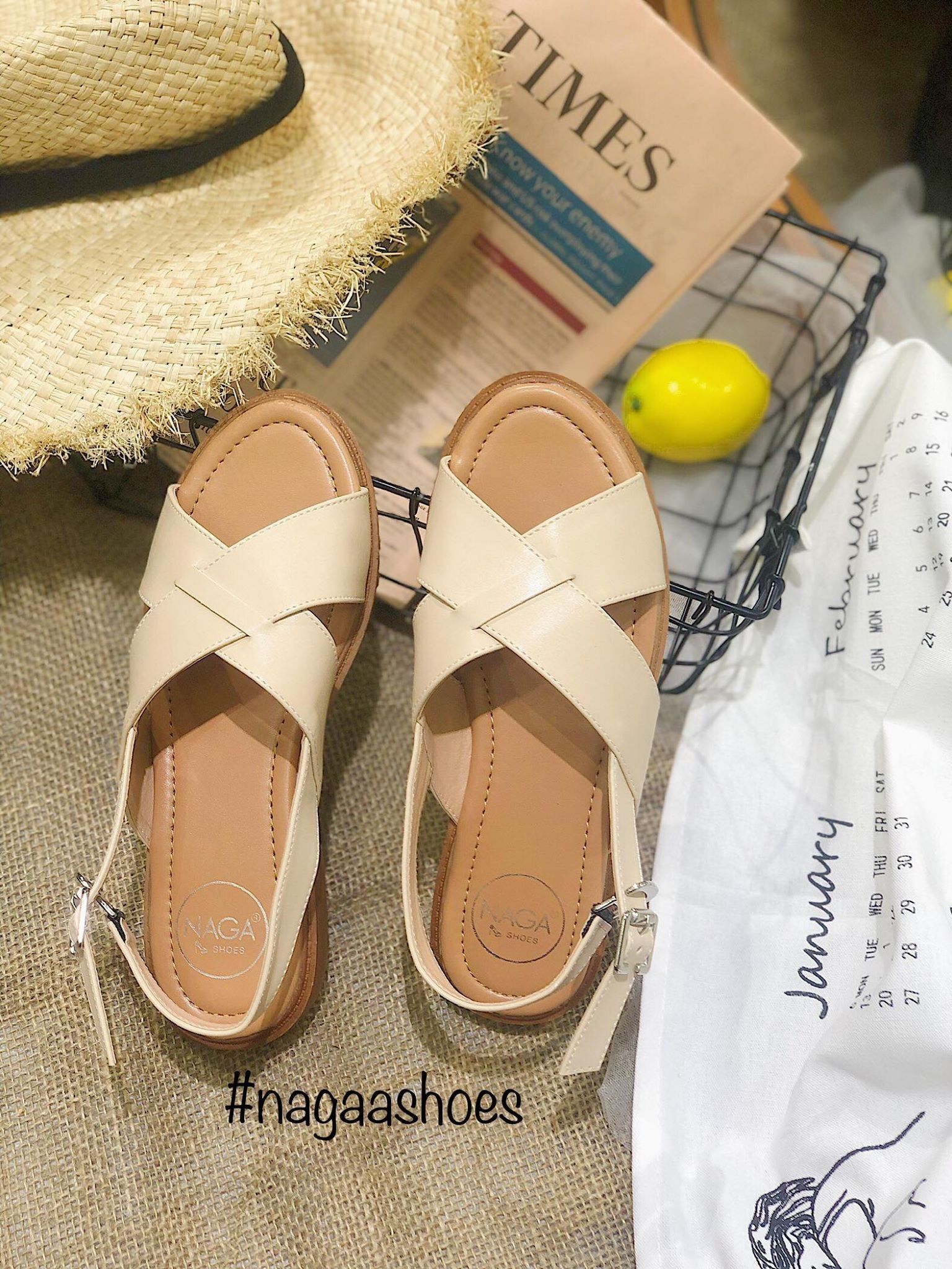 Giày Sandal Quai Chéo 2P NAS145