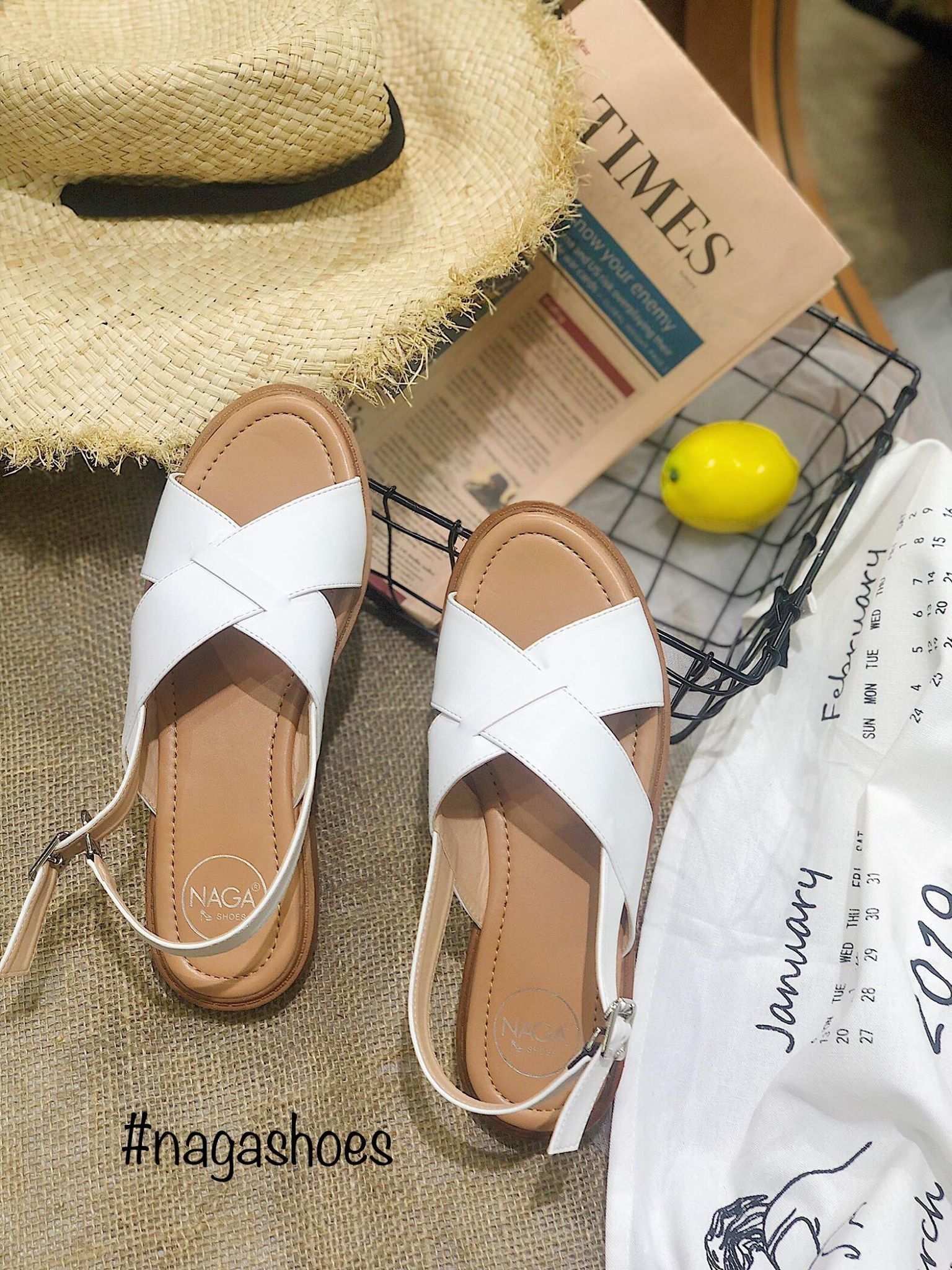 Giày Sandal Quai Chéo 2P NAS145