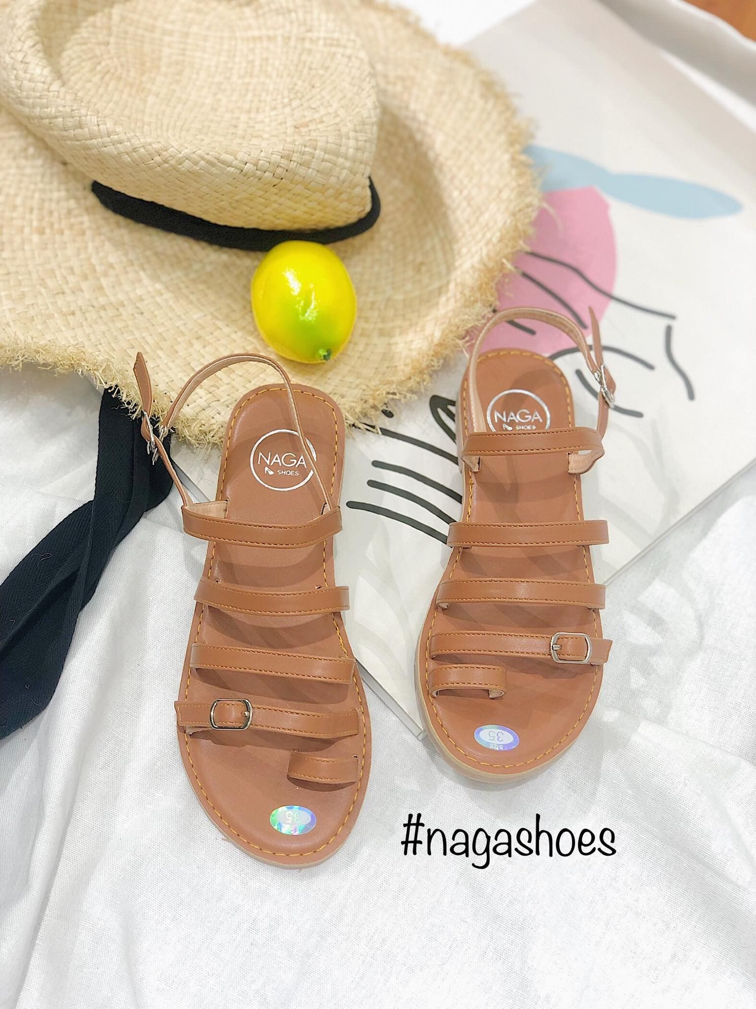 Giày Sandal Xỏ Ngón 3 Quai Khóa NAS148