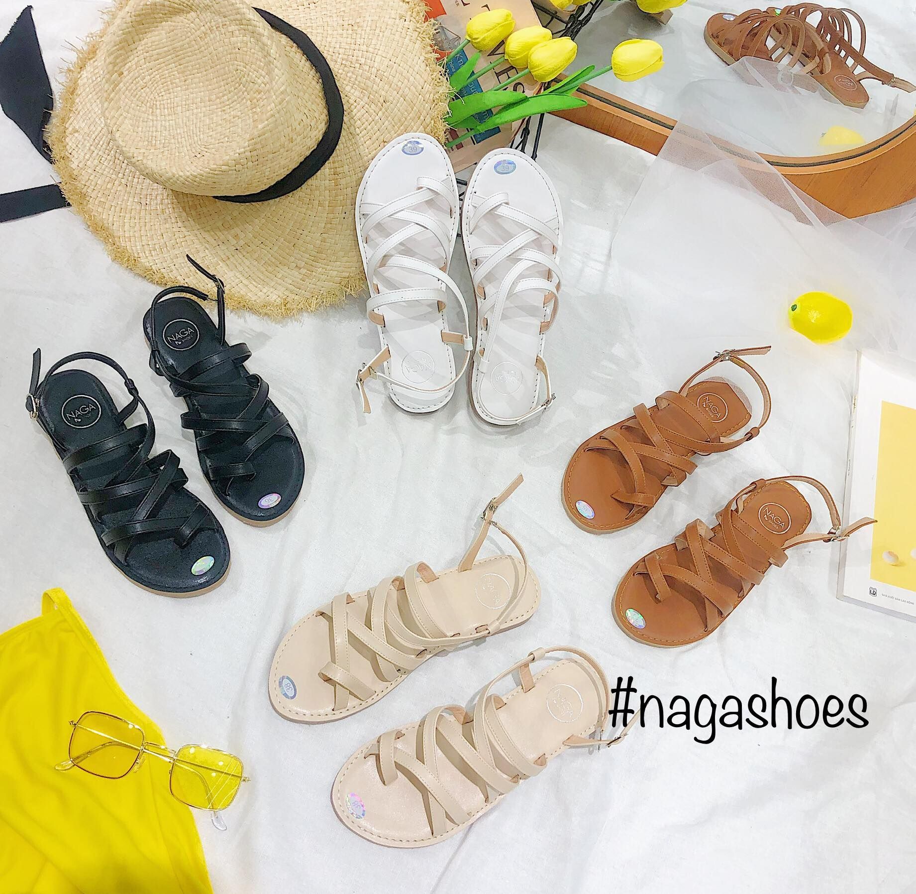 Giày Sandal Quai Chéo Mảnh Nhỏ NAS149