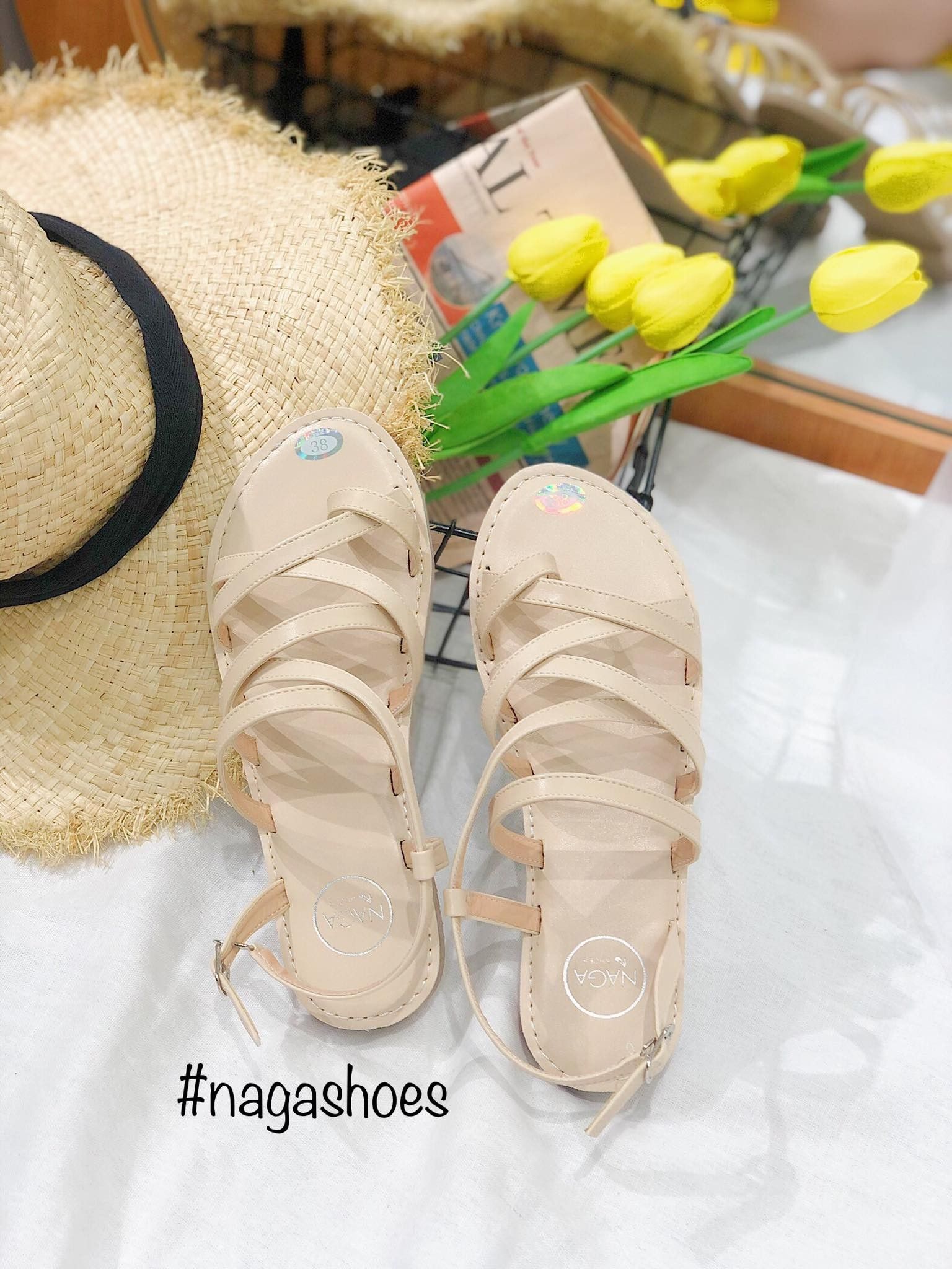 Giày Sandal Quai Chéo Mảnh Nhỏ NAS149