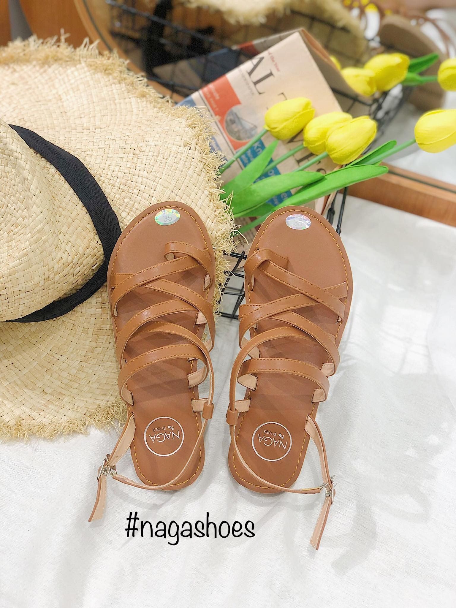 Giày Sandal Quai Chéo Mảnh Nhỏ NAS149