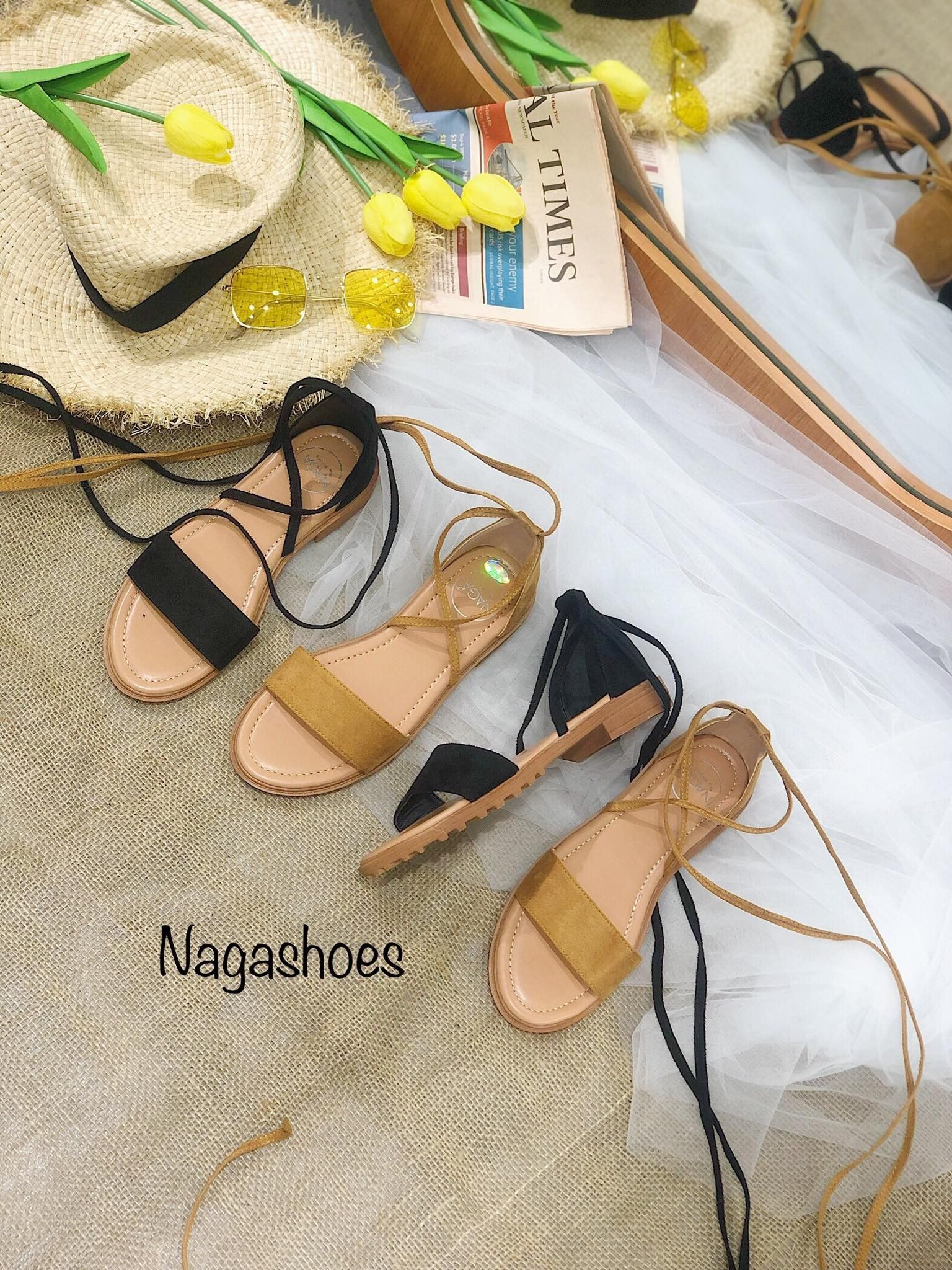 Giày Sandal Quai Ngang Cột Dây NAS152