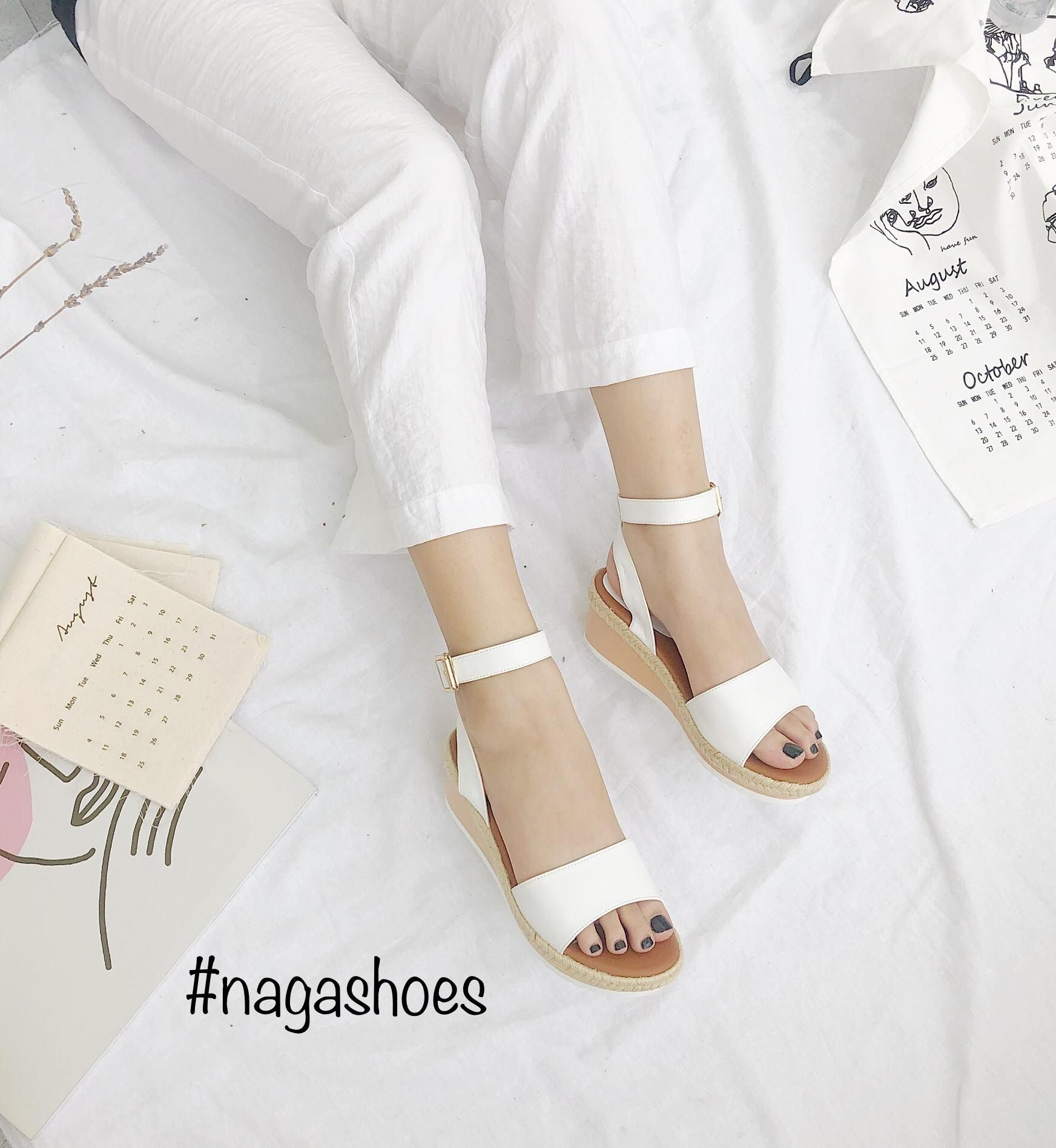 Sandal Quai Ngang Viền Cối NAS161