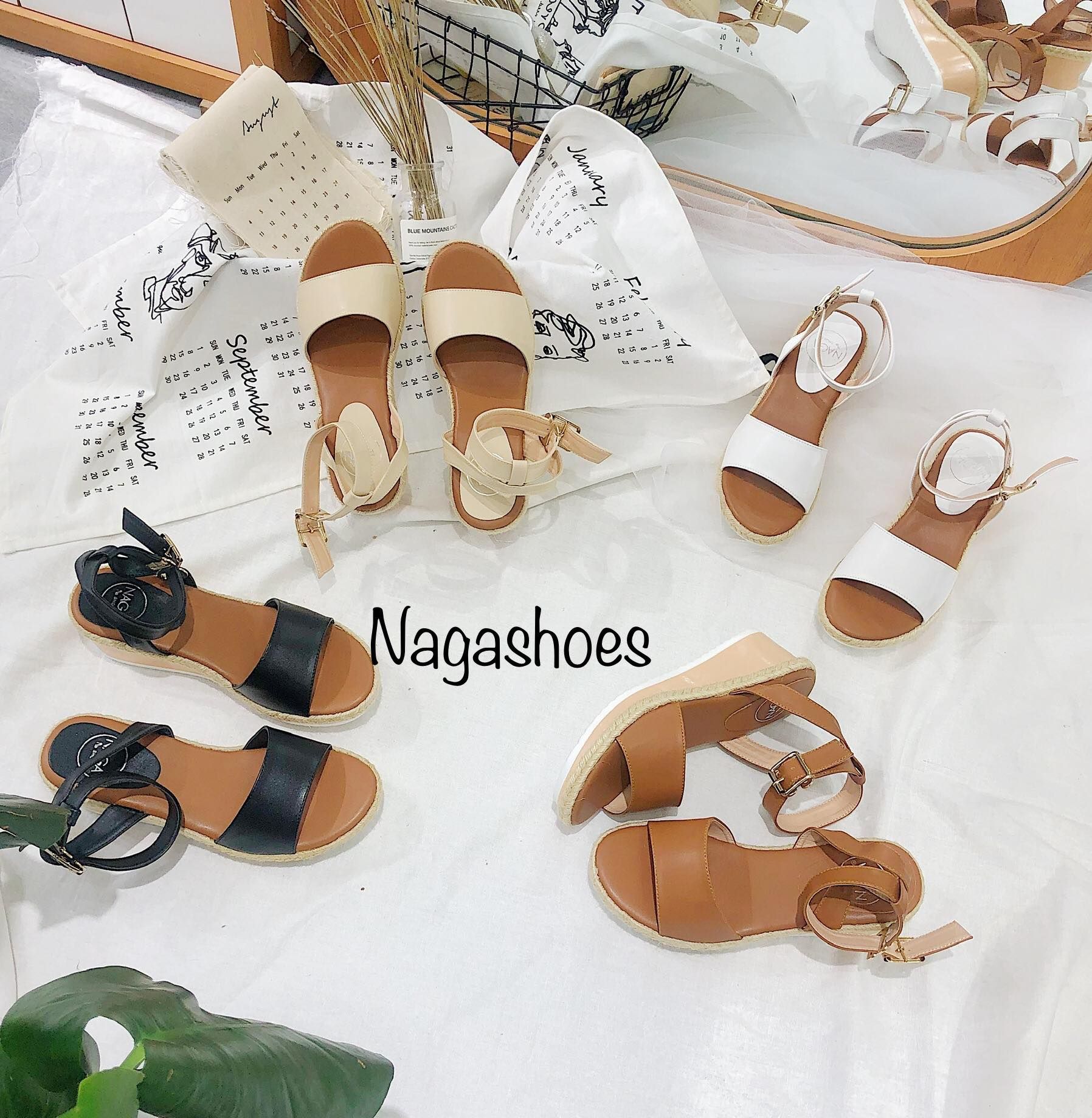 Sandal Quai Ngang Viền Cối NAS161