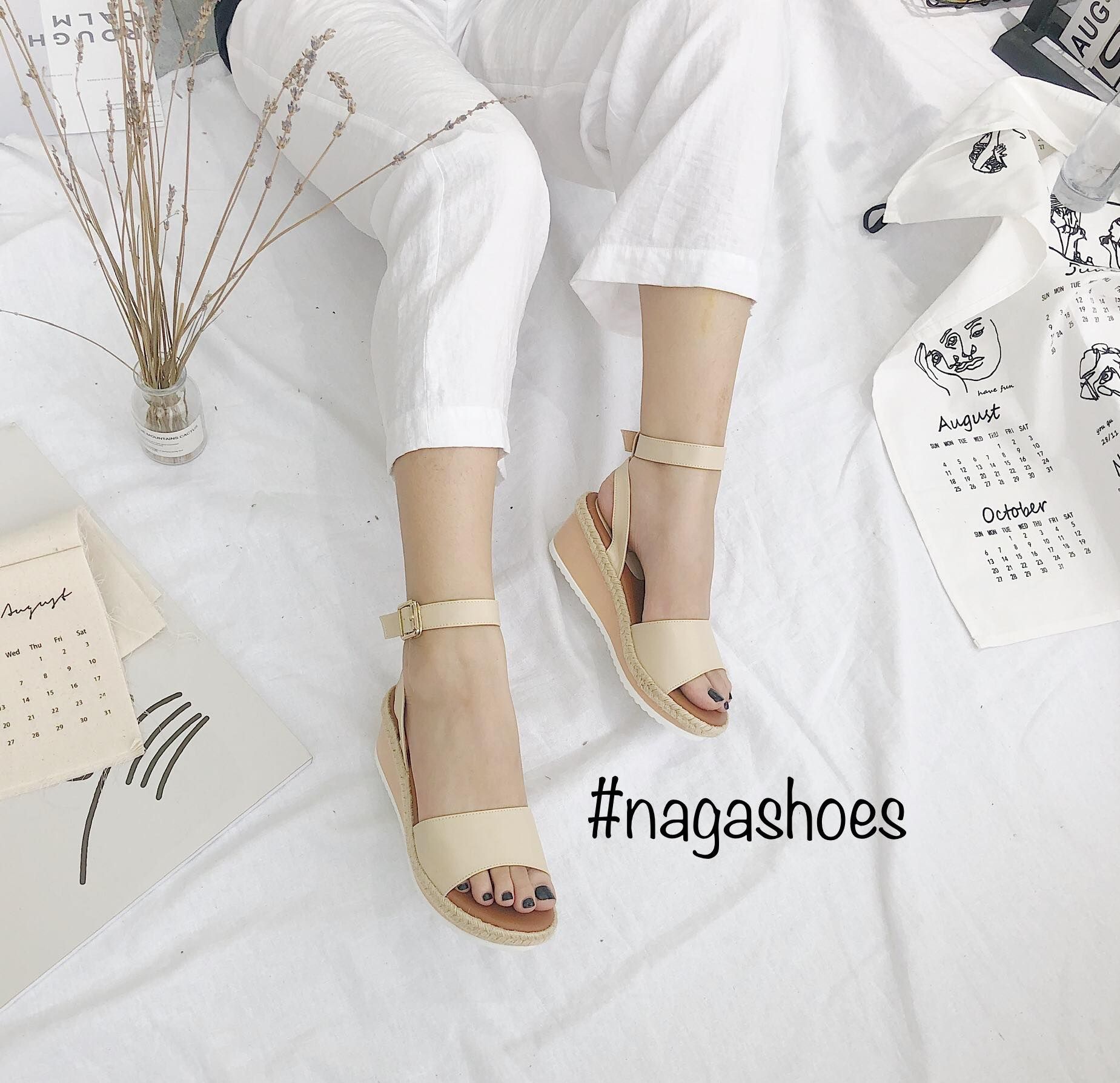 Sandal Quai Ngang Viền Cối NAS161