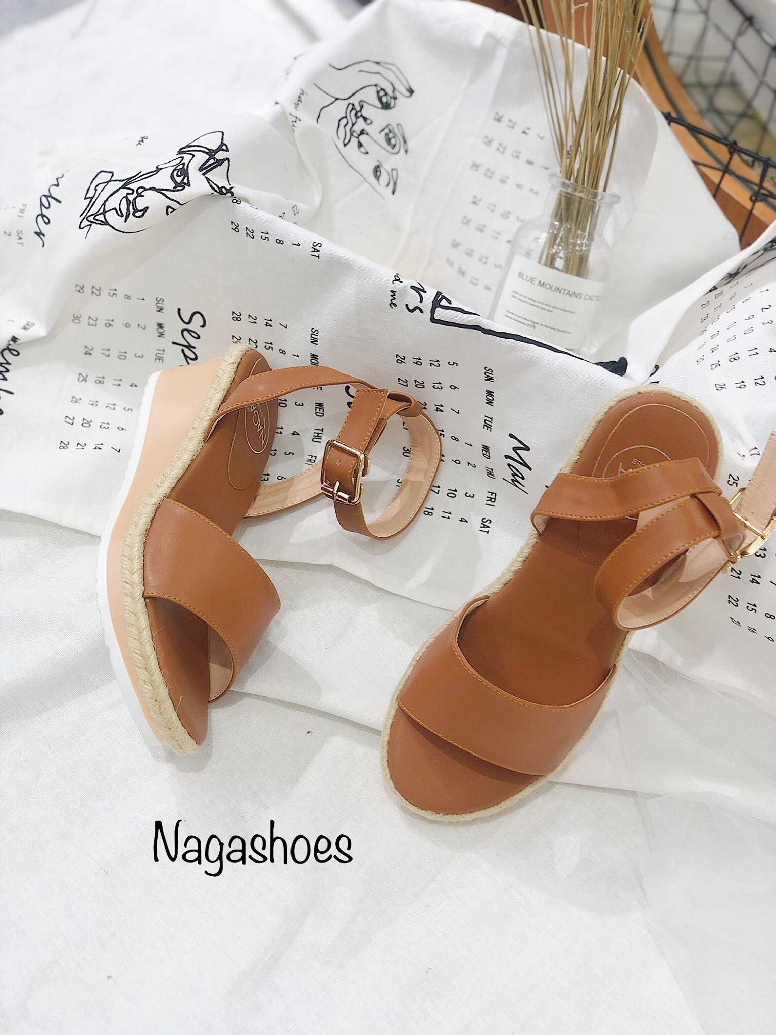 Sandal Quai Ngang Viền Cối NAS161