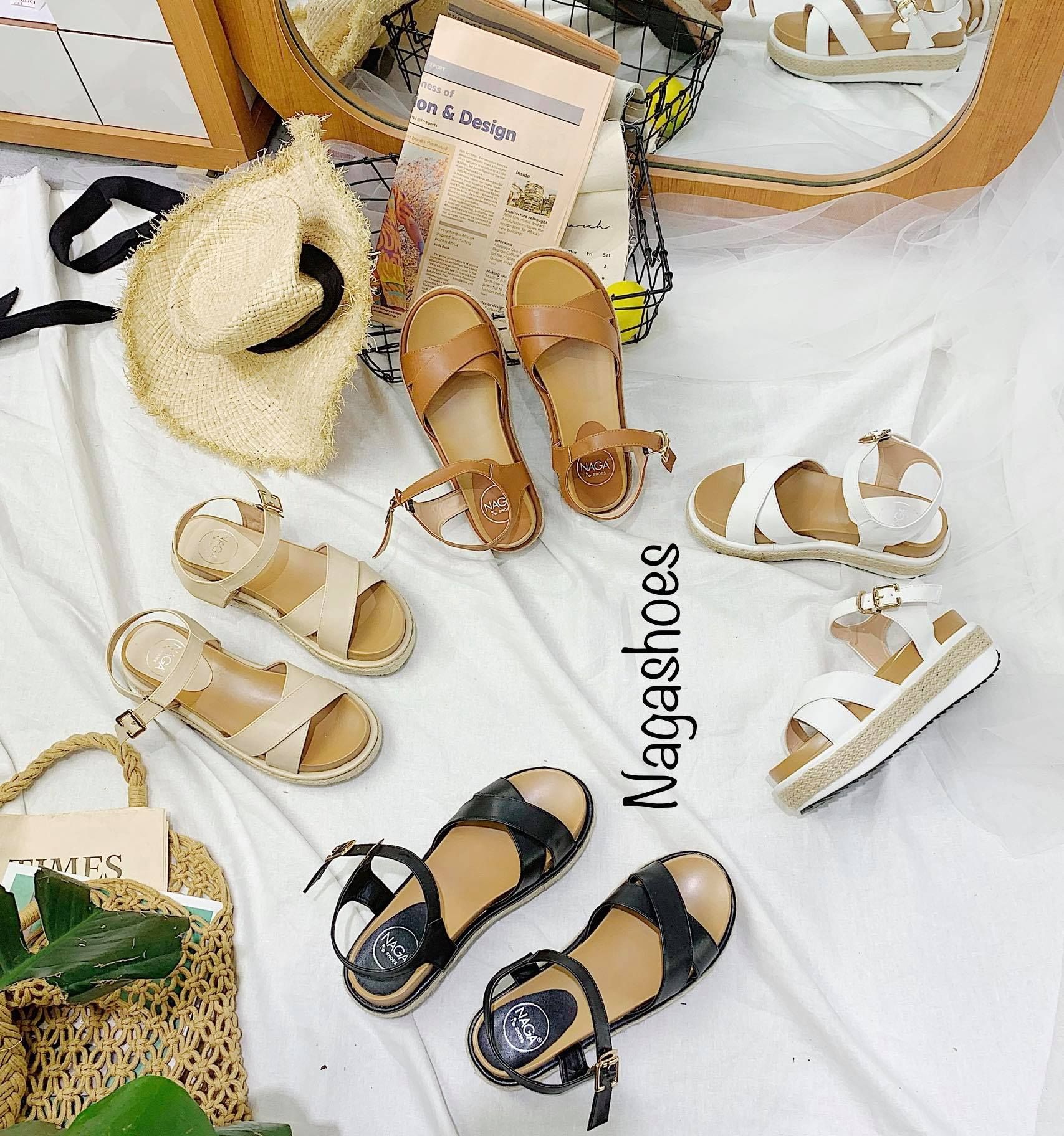 Sandal Quai Chéo Viền Cối NAS163