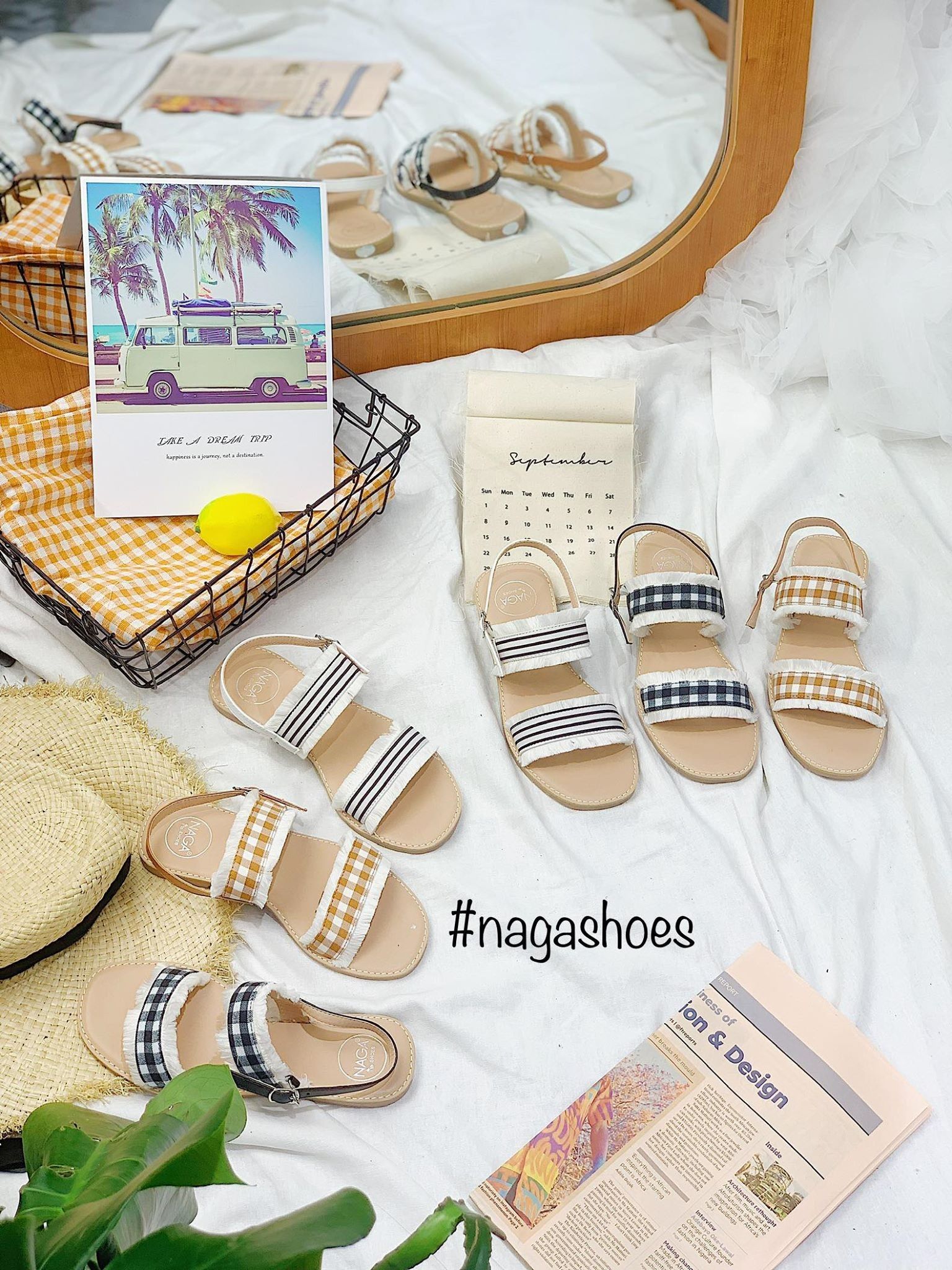 Sandal 2 Quai Ngang Phối Tua Rua NAS166