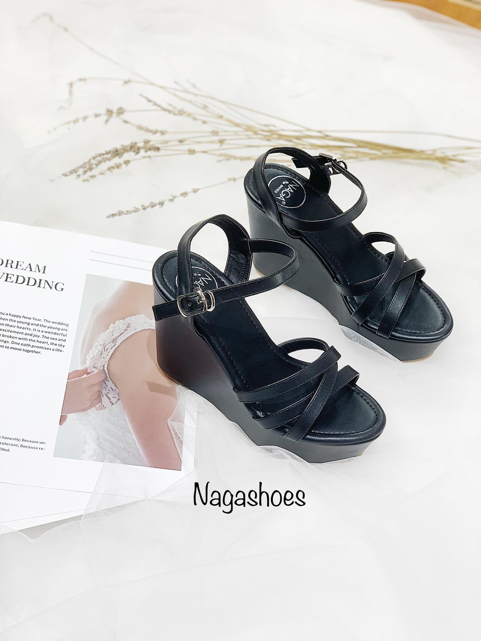 Sandal Quai Chéo Cao 12 Phân NAS172